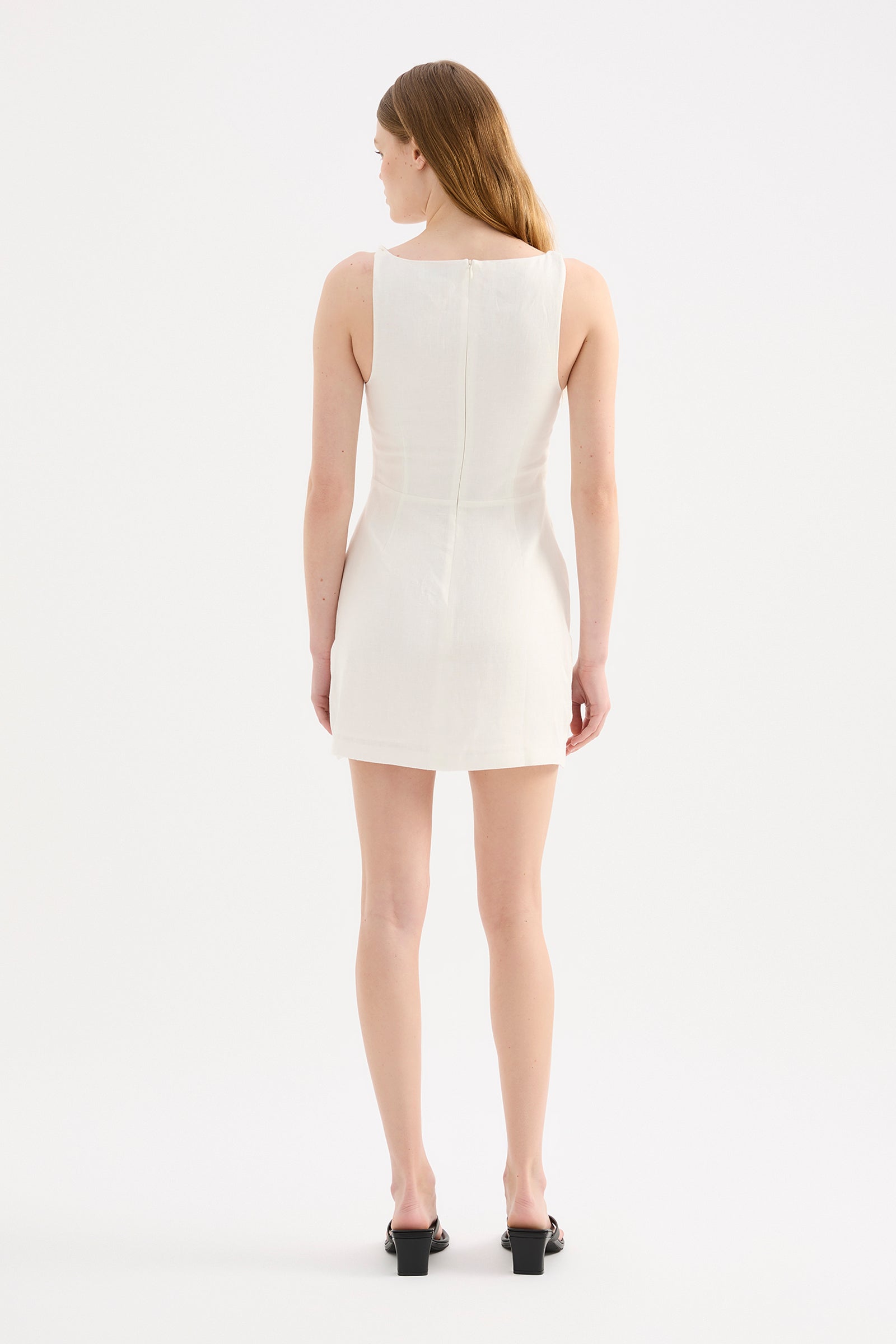 Lotta Linen Mini Dress White 