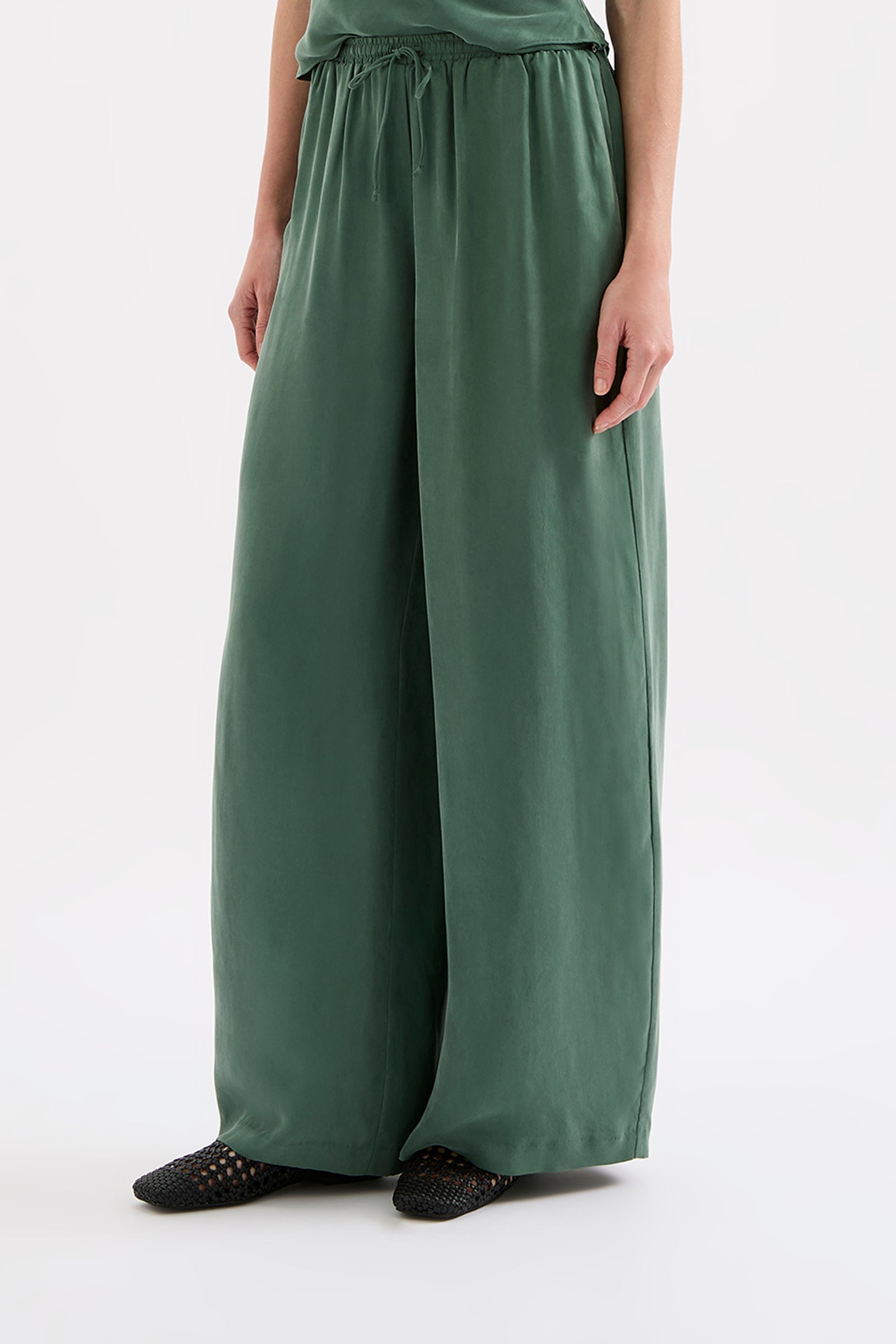 Leon Cupro Pant Emerald 
