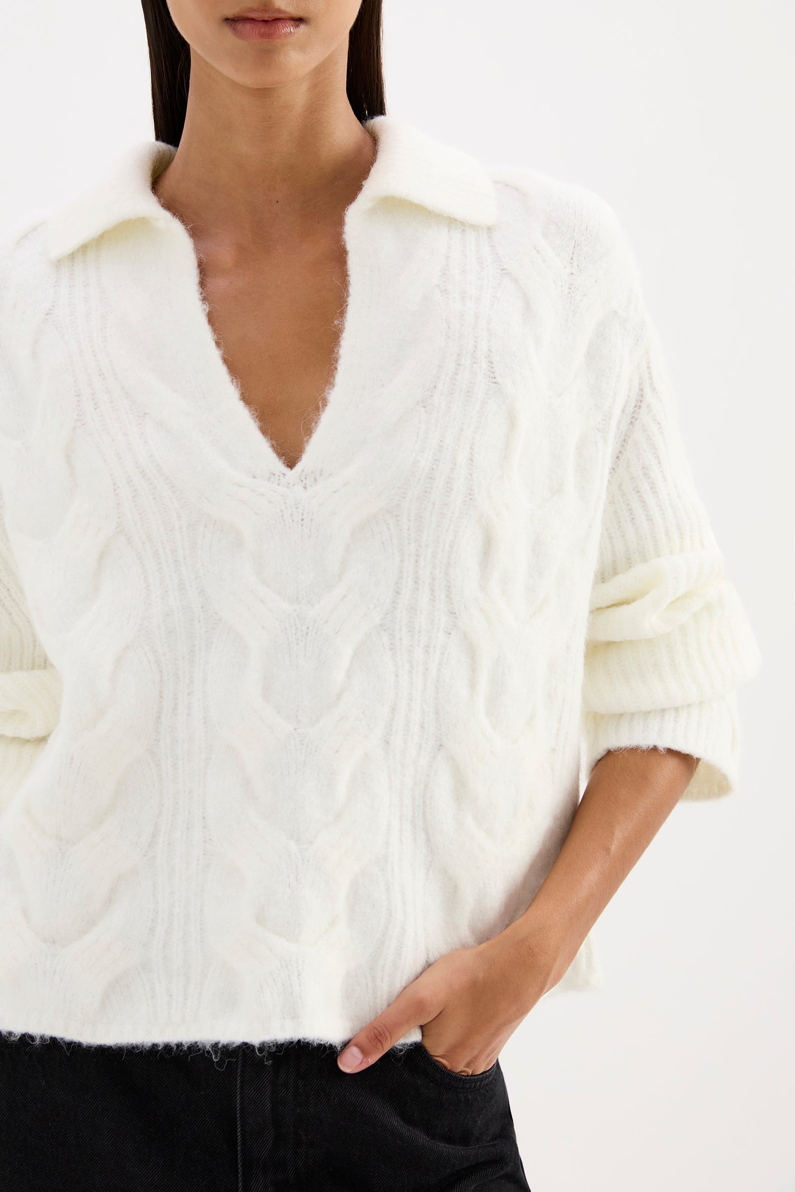 Anise Cable Knit Salt 