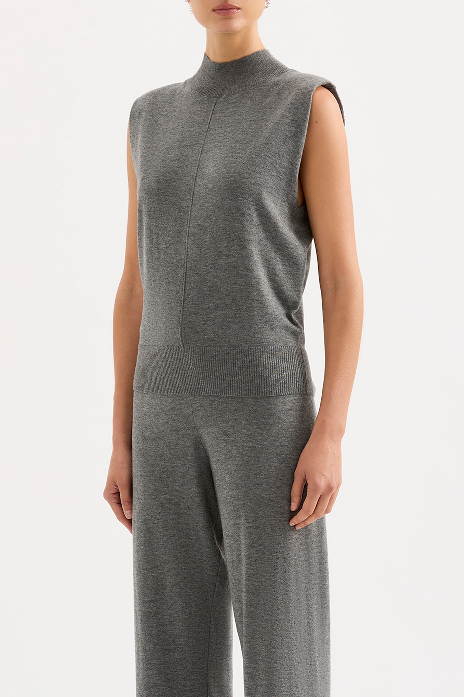 Rae Knit Tee Charcoal 