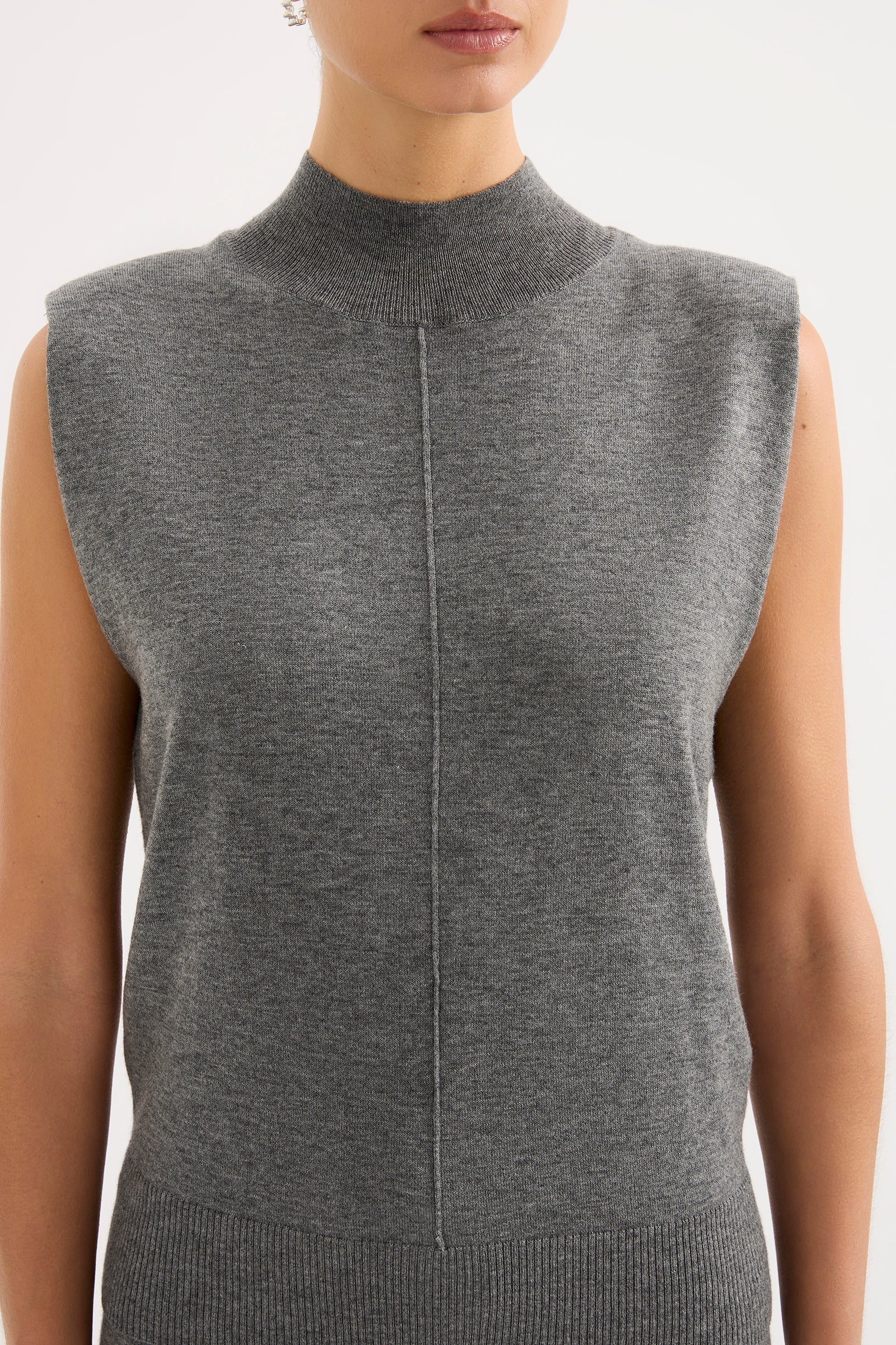 Rae Knit Tee Charcoal 