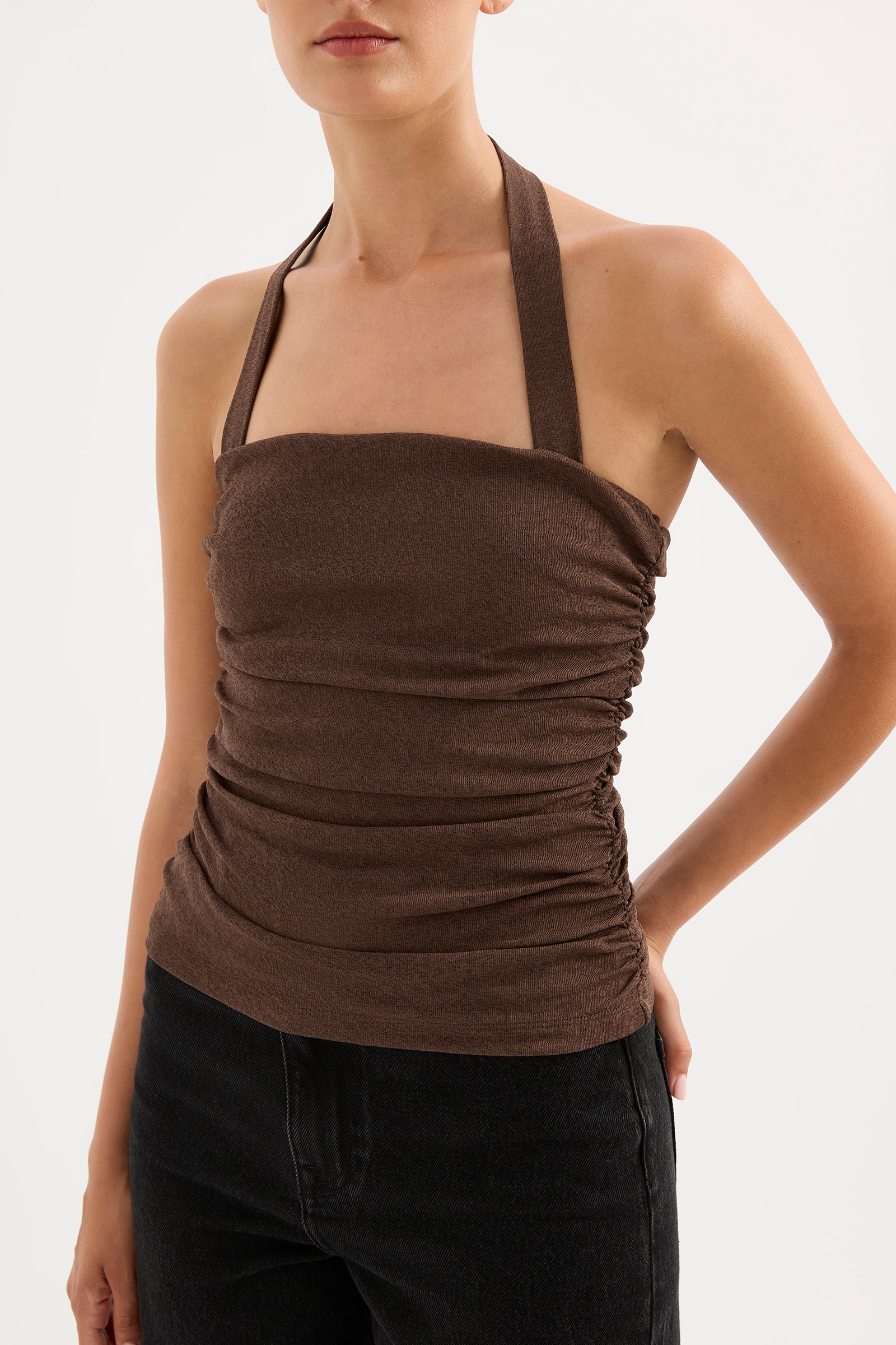 Hermione Mesh Top Chocolate 