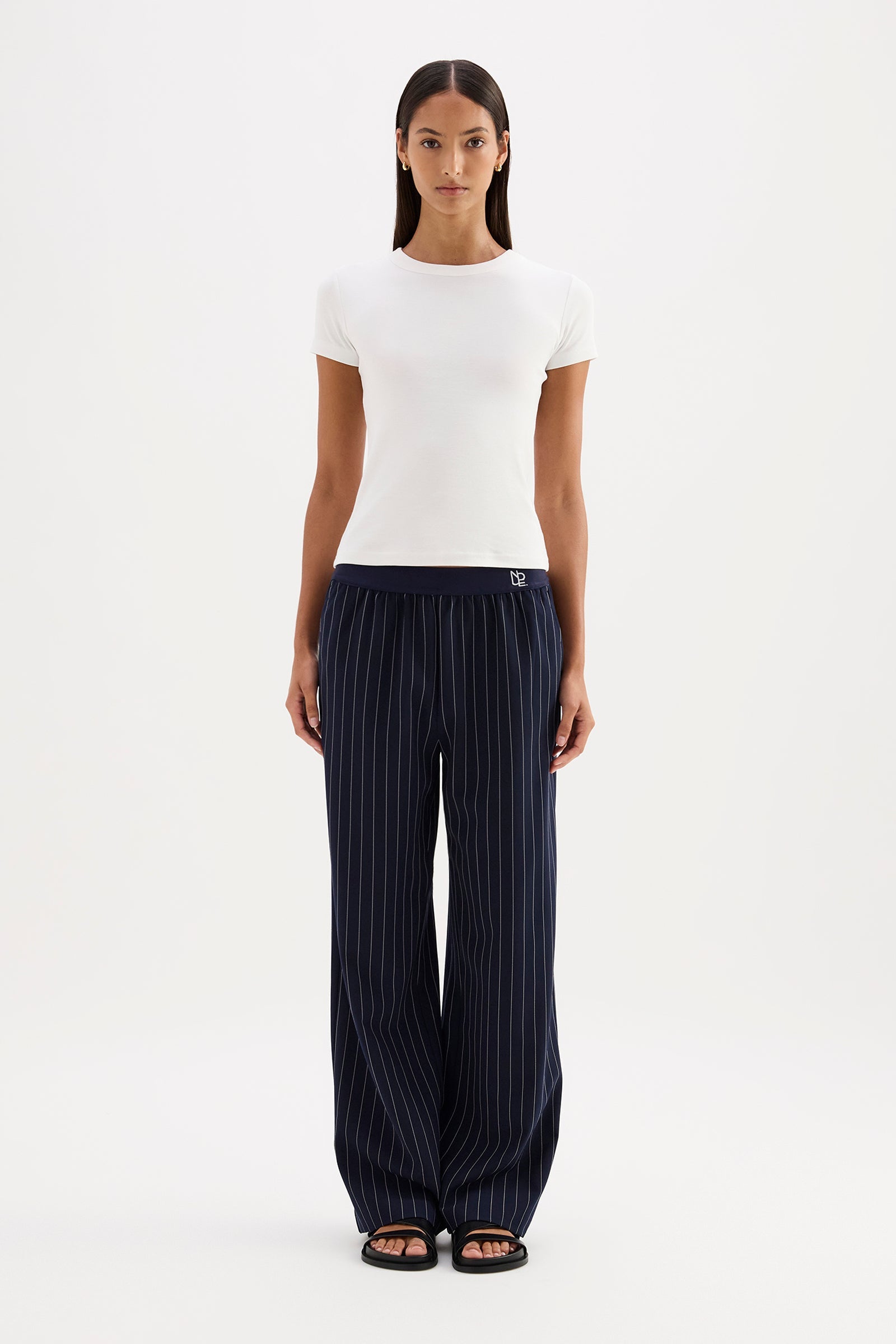 Maree Pinstripe Pant Midnight Stripe 