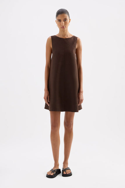 Nemi Linen Dress Chocolate 