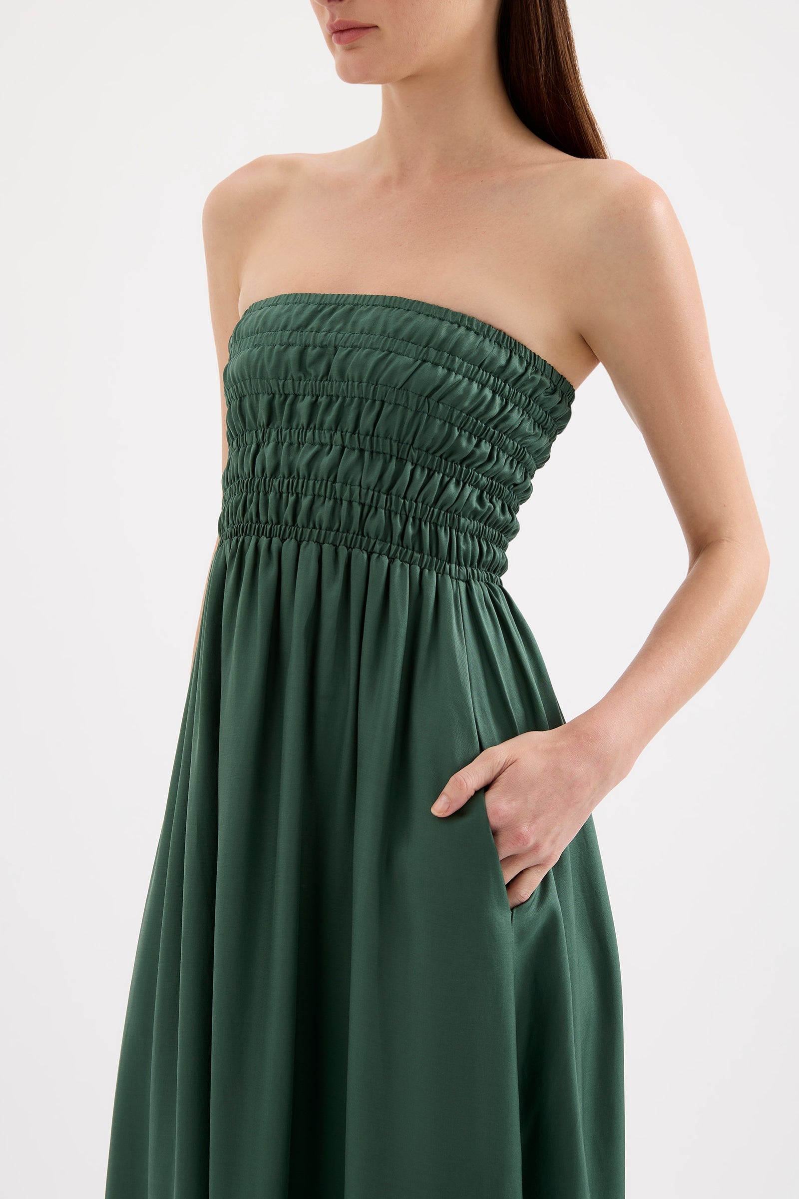 Zuri Tencel Maxi Dress Emerald 