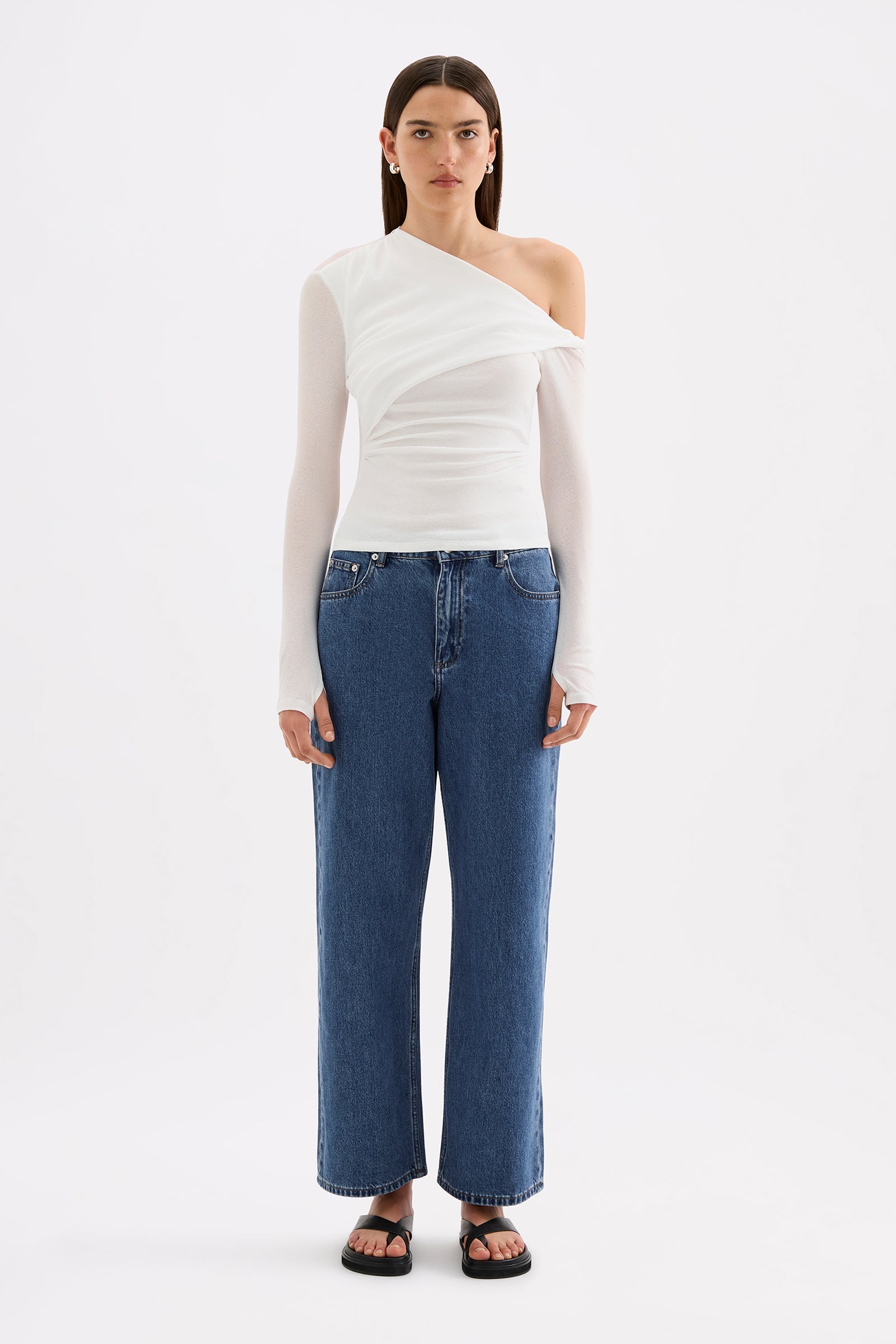 Piper Mesh Ls Top Salt 