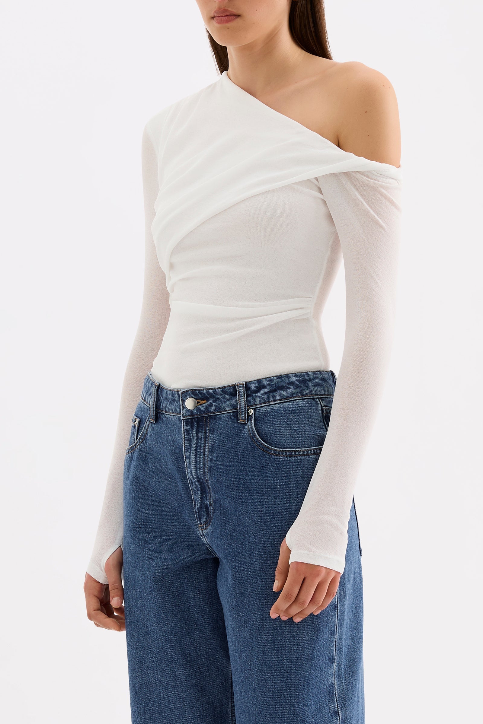 Piper Mesh Ls Top Salt 