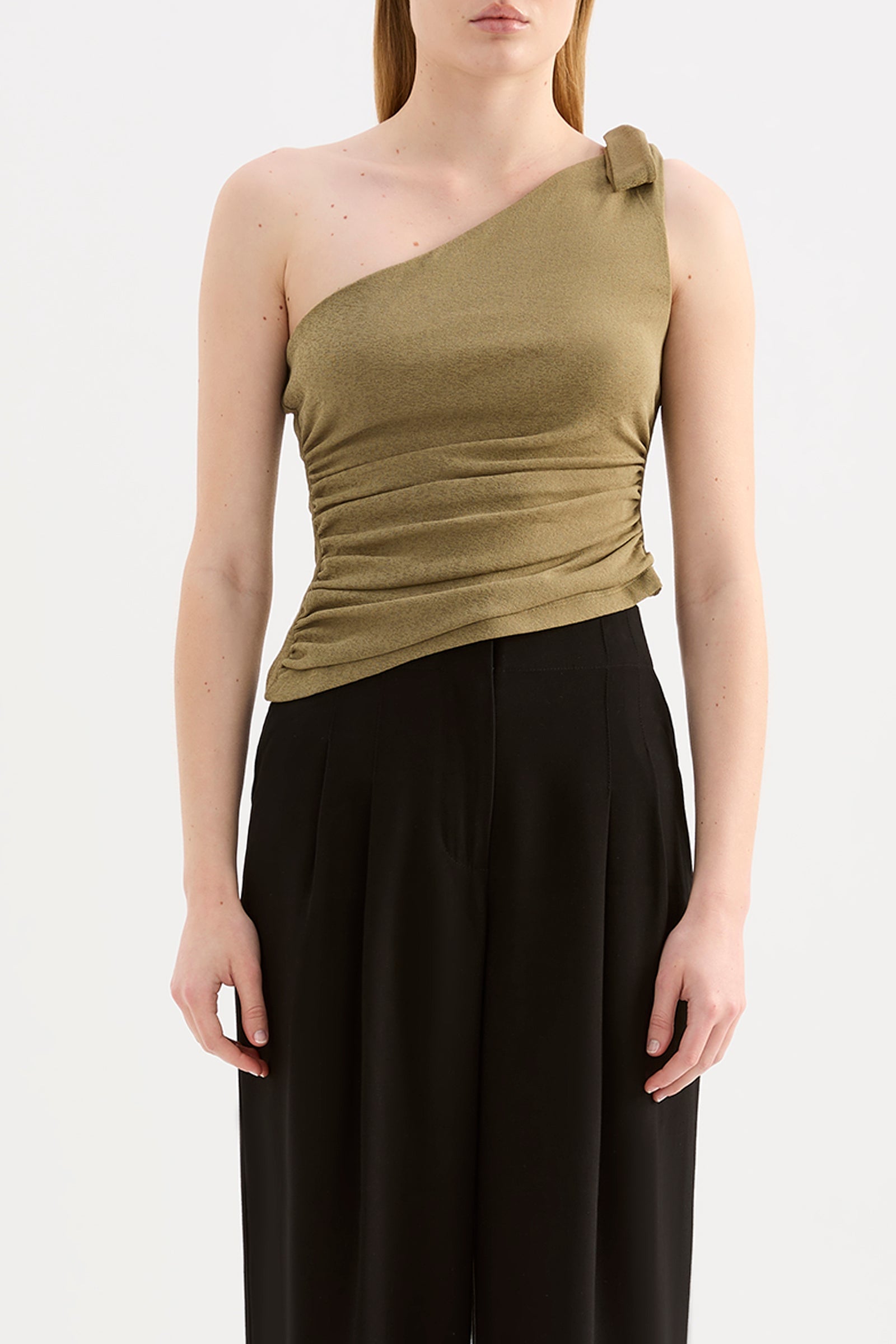 Fiora Mesh Top Deep Olive 