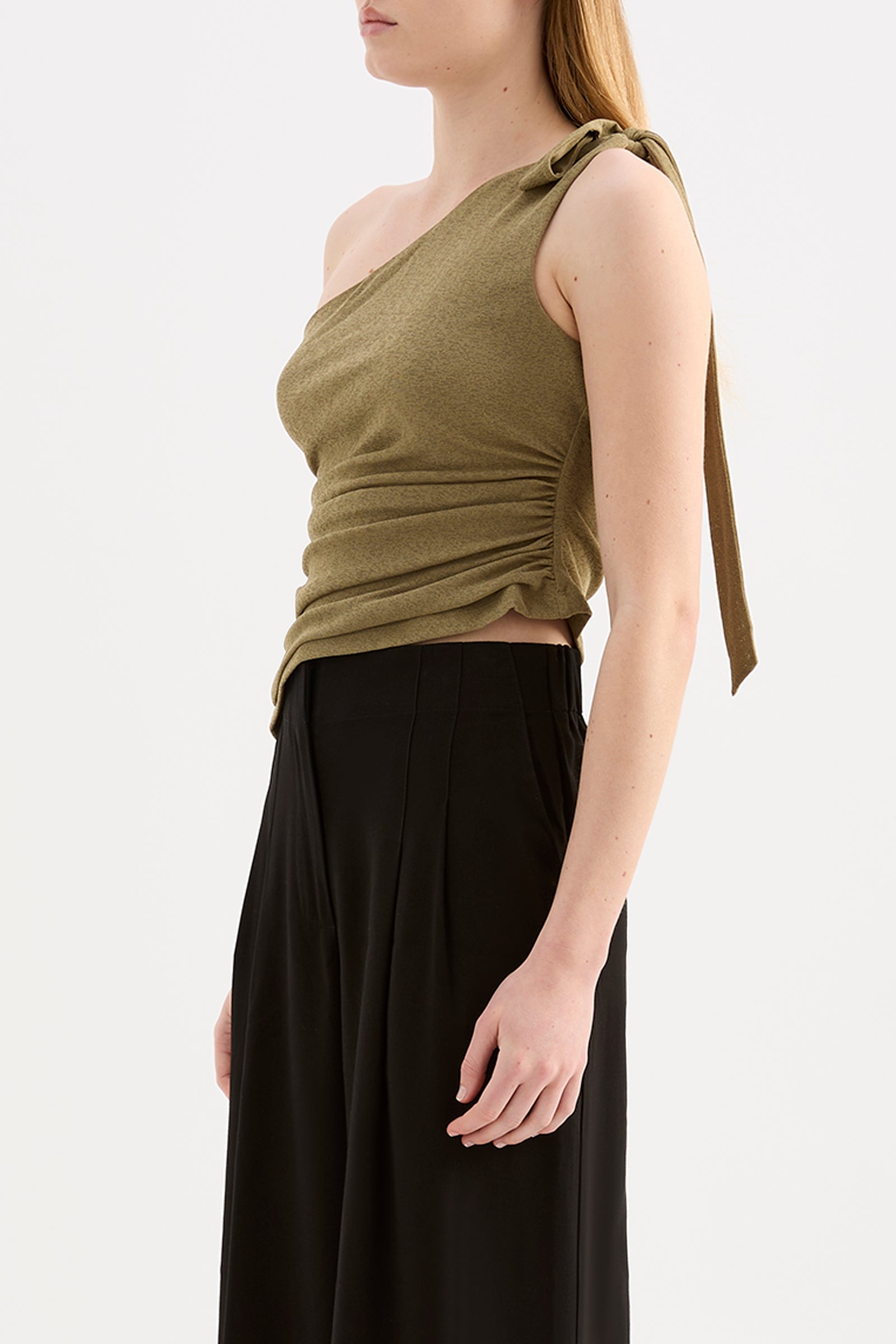 Fiora Mesh Top Deep Olive 