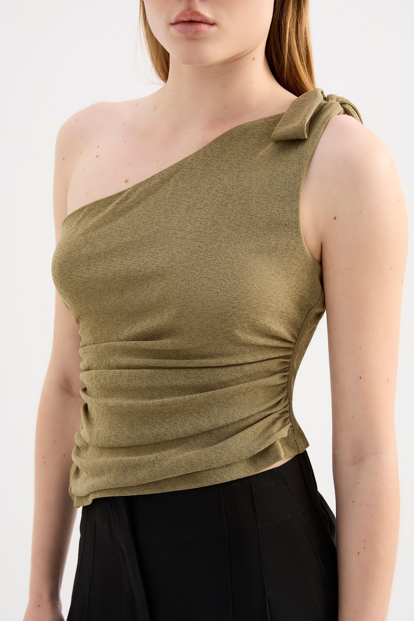 Fiora Mesh Top Deep Olive 