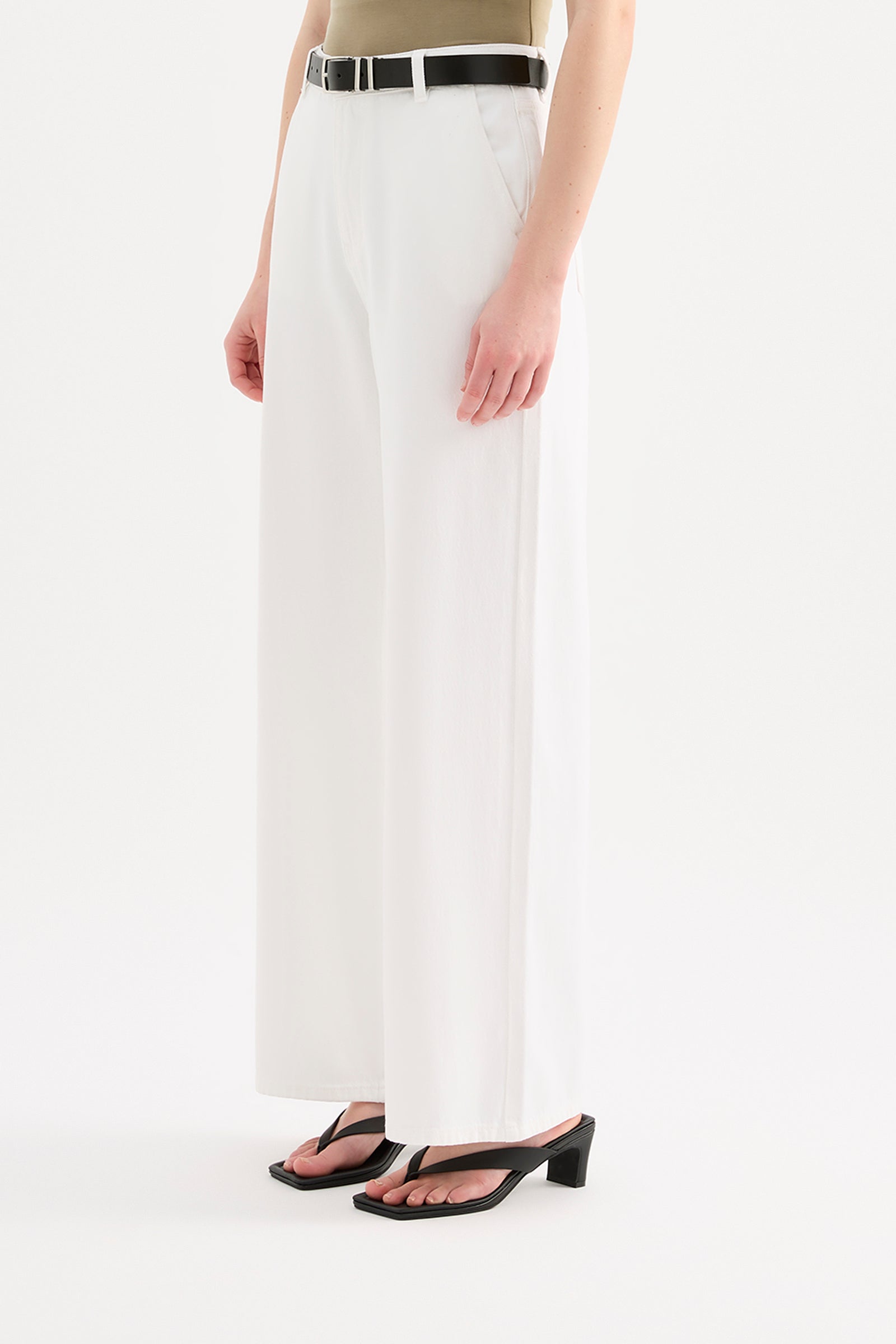 Ace Tencel Denim Pant White 