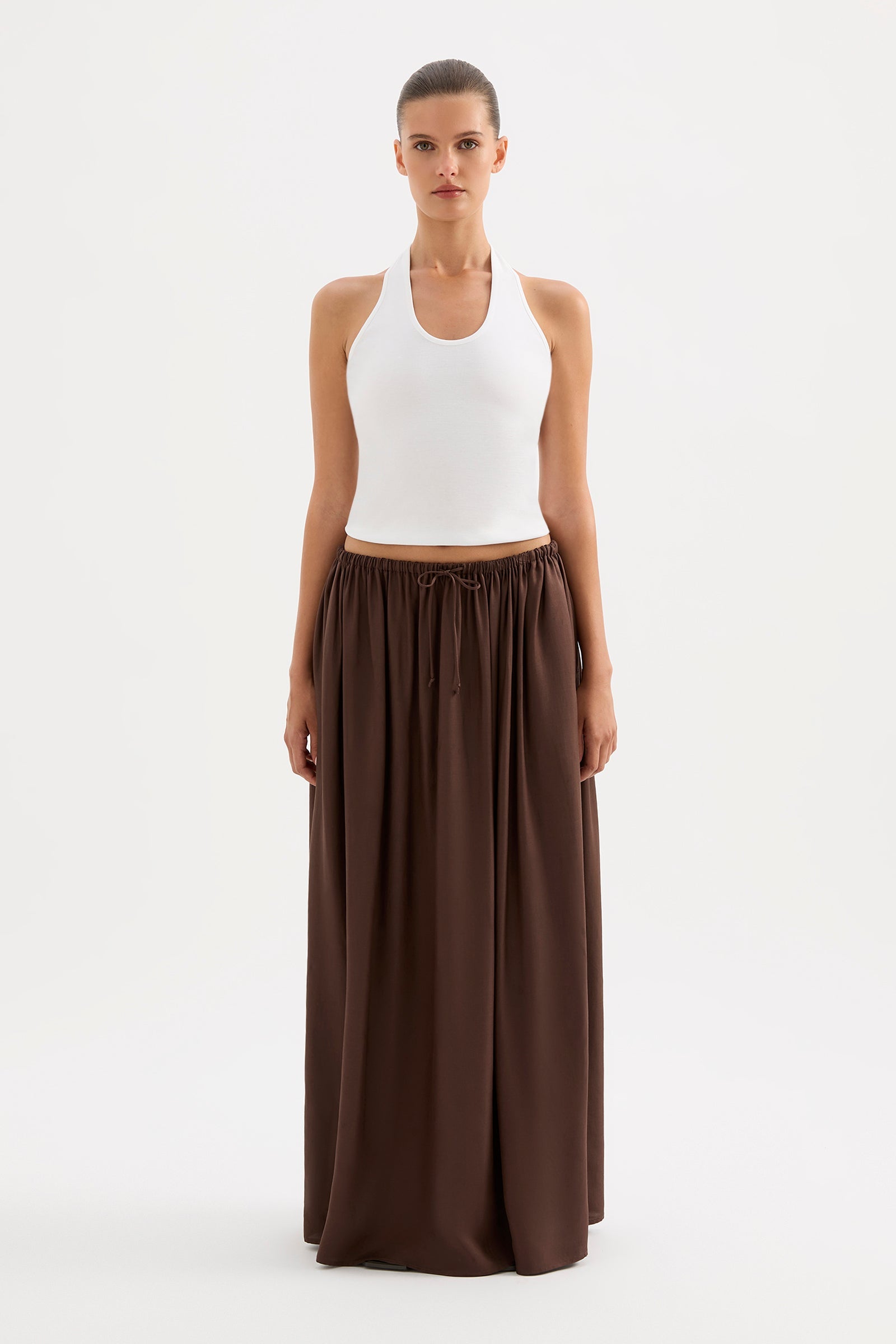 Shop Leandra Maxi Skirt | Nude Lucy