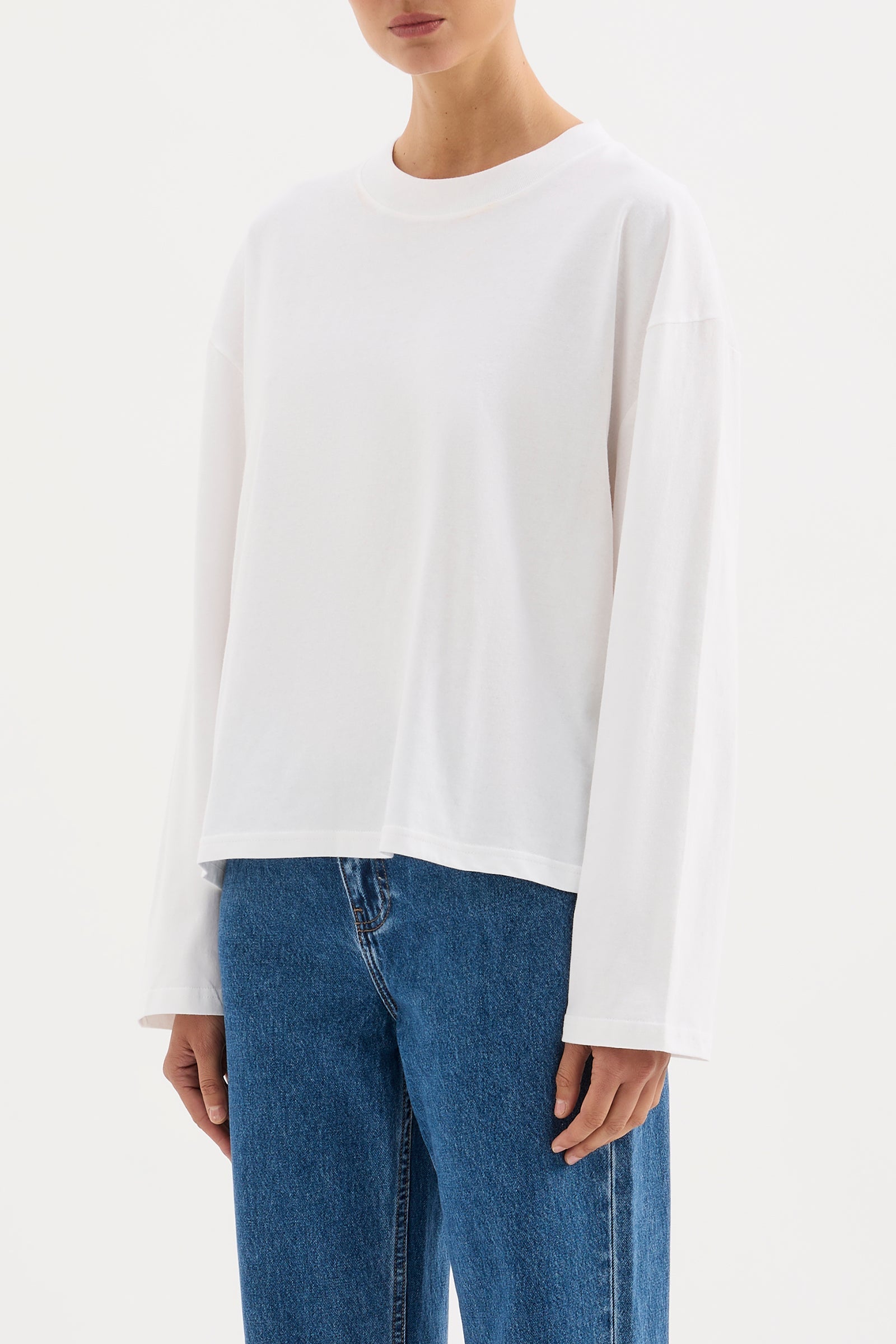Organic Ls Tee White 