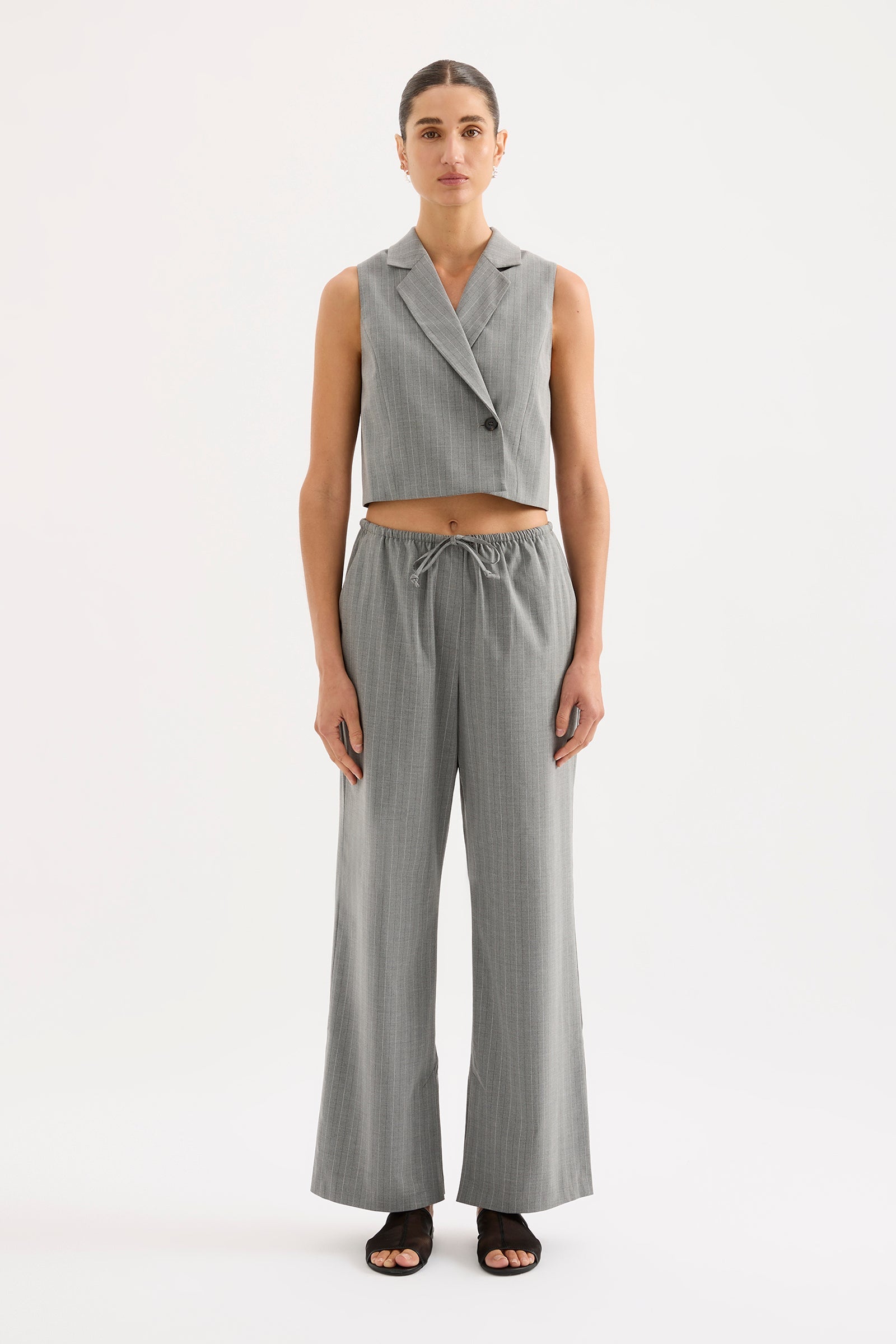 Cilia Vest Steel Stripe 