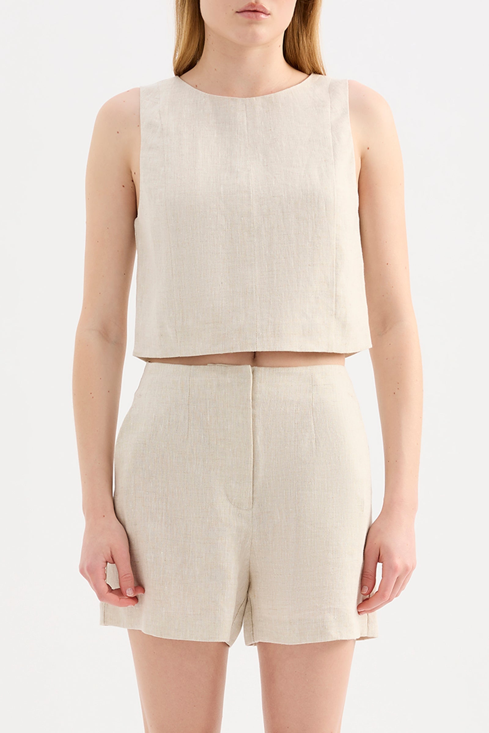 Marli Linen Top Natural 