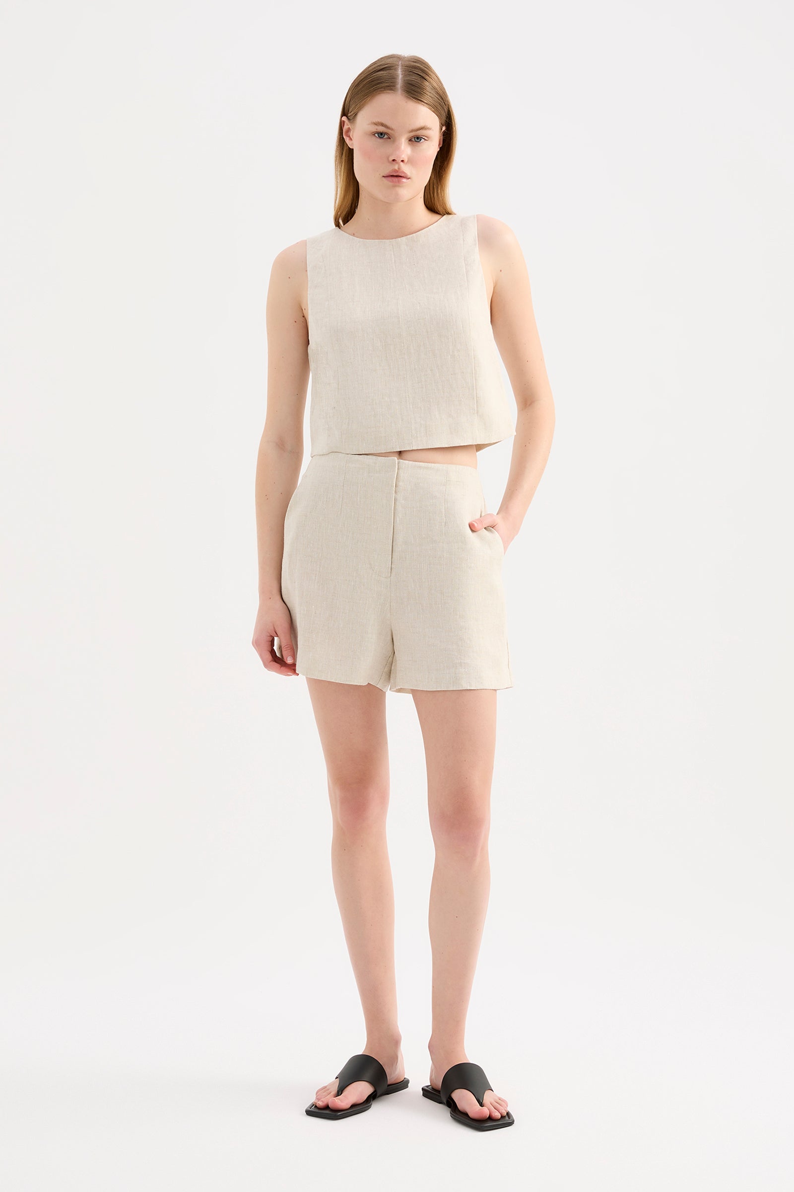 Marli Linen Short Natural 
