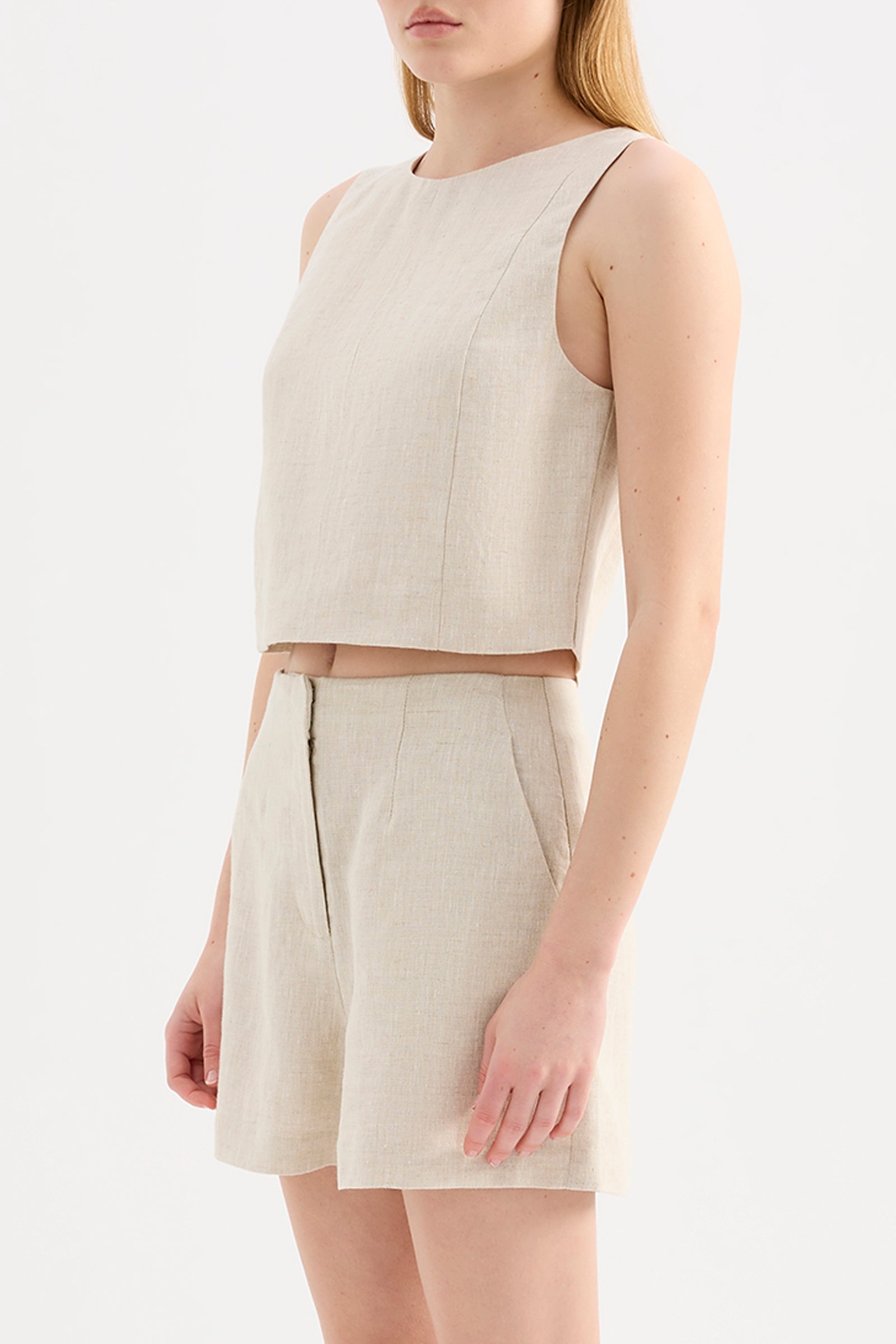 Marli Linen Top Natural 