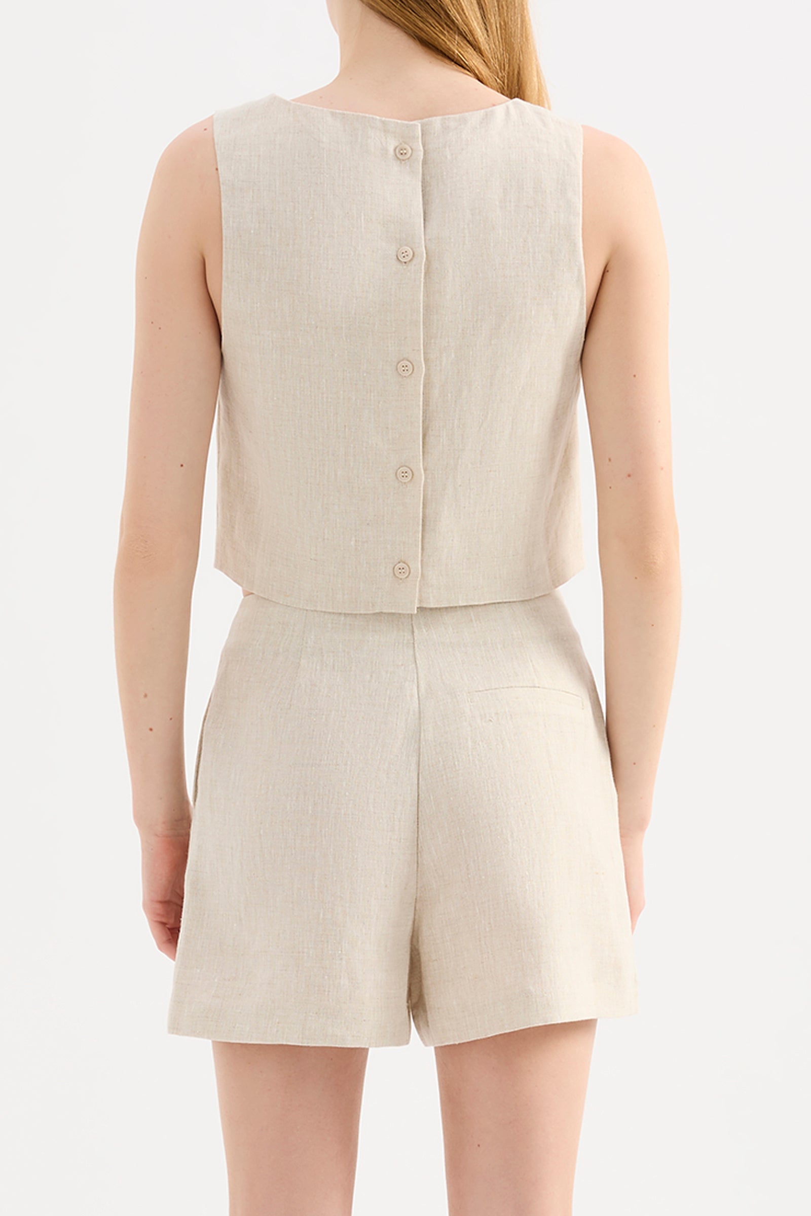 Marli Linen Top Natural 