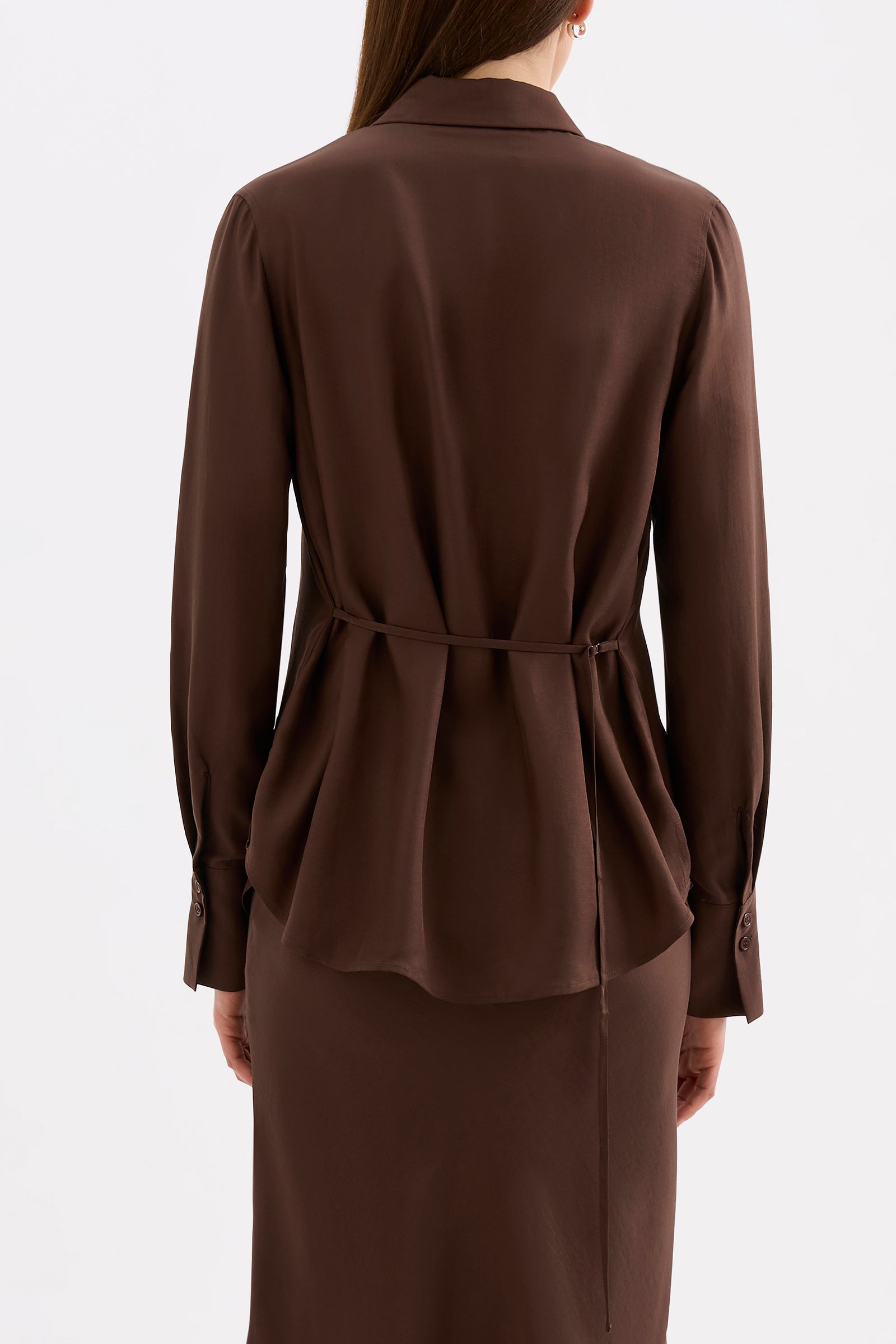 Tilly Tencel Shirt Chocolate 