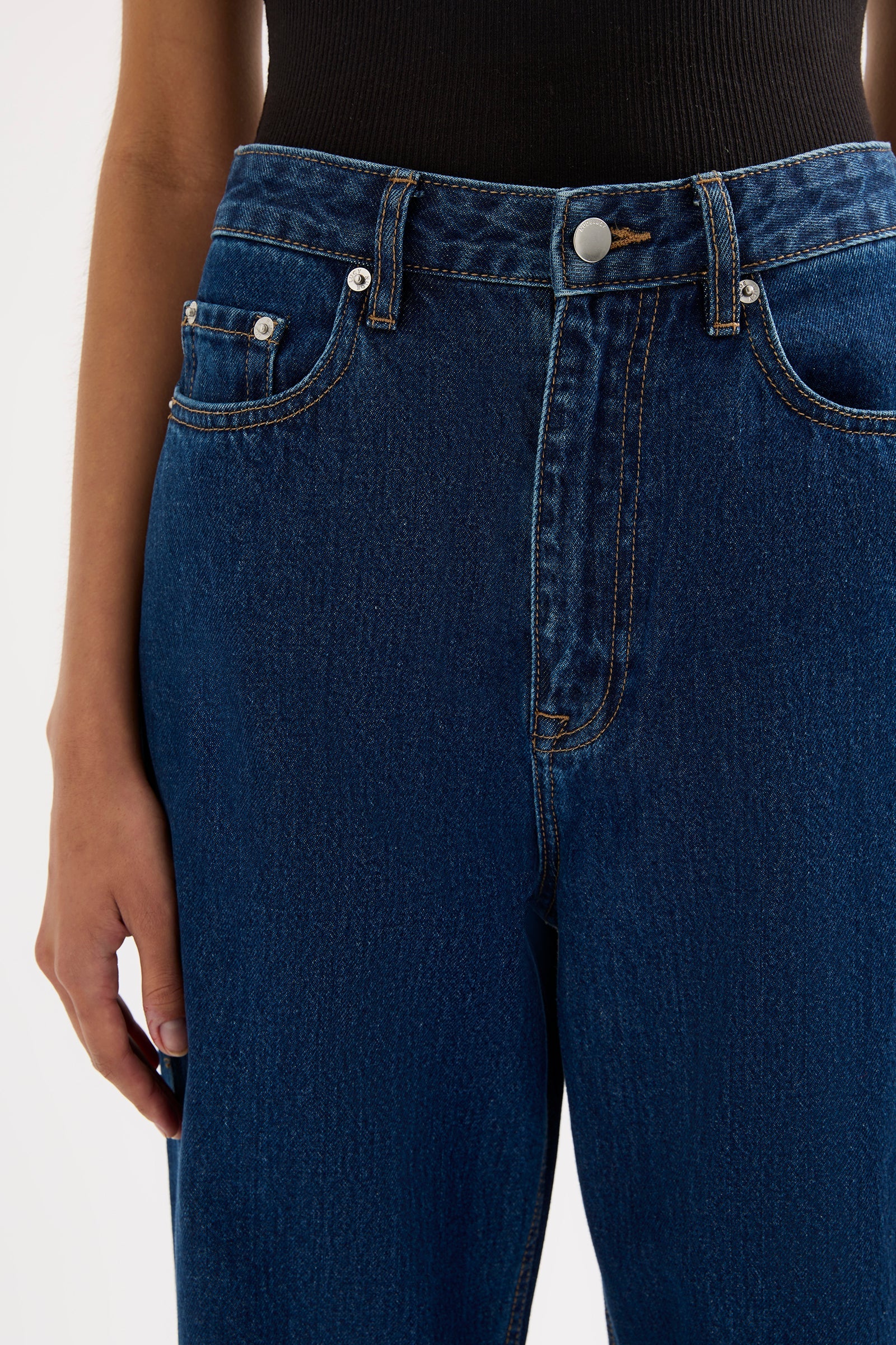 Organic Relaxed Leg Jean Force Blue 