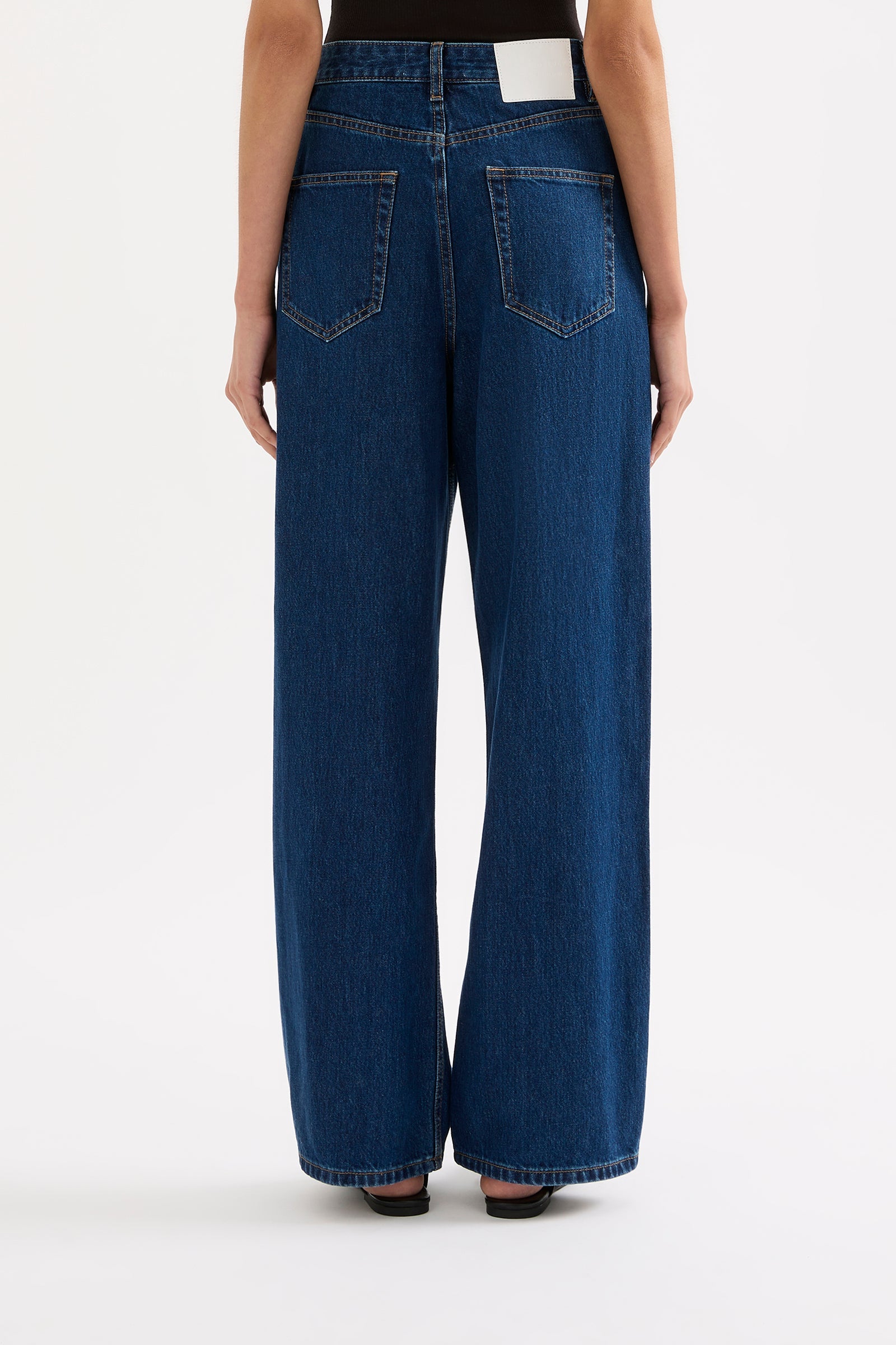Organic Relaxed Leg Jean Force Blue 