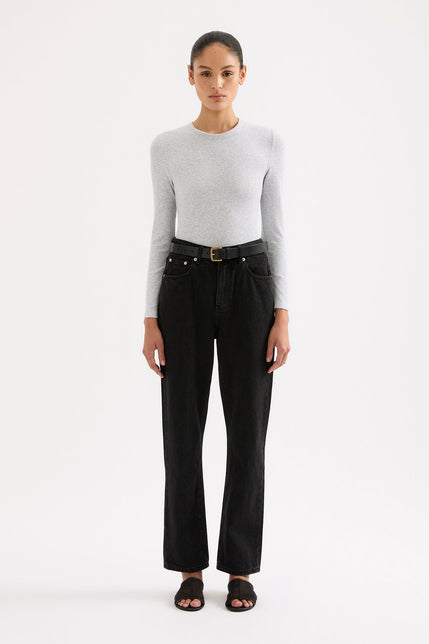 Organic Straight Leg Jean Vintage Black 