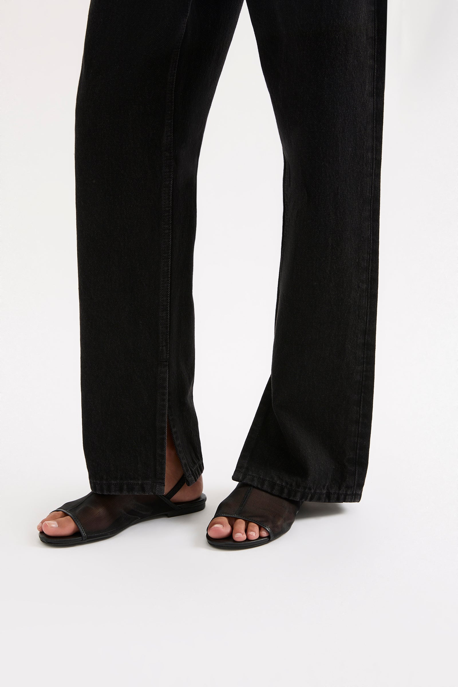 Organic Split Hem Jean Vintage Black 