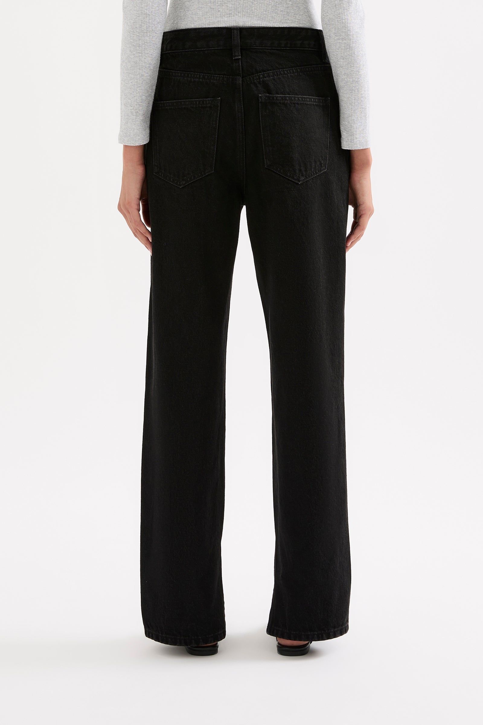 Organic Split Hem Jean Vintage Black 