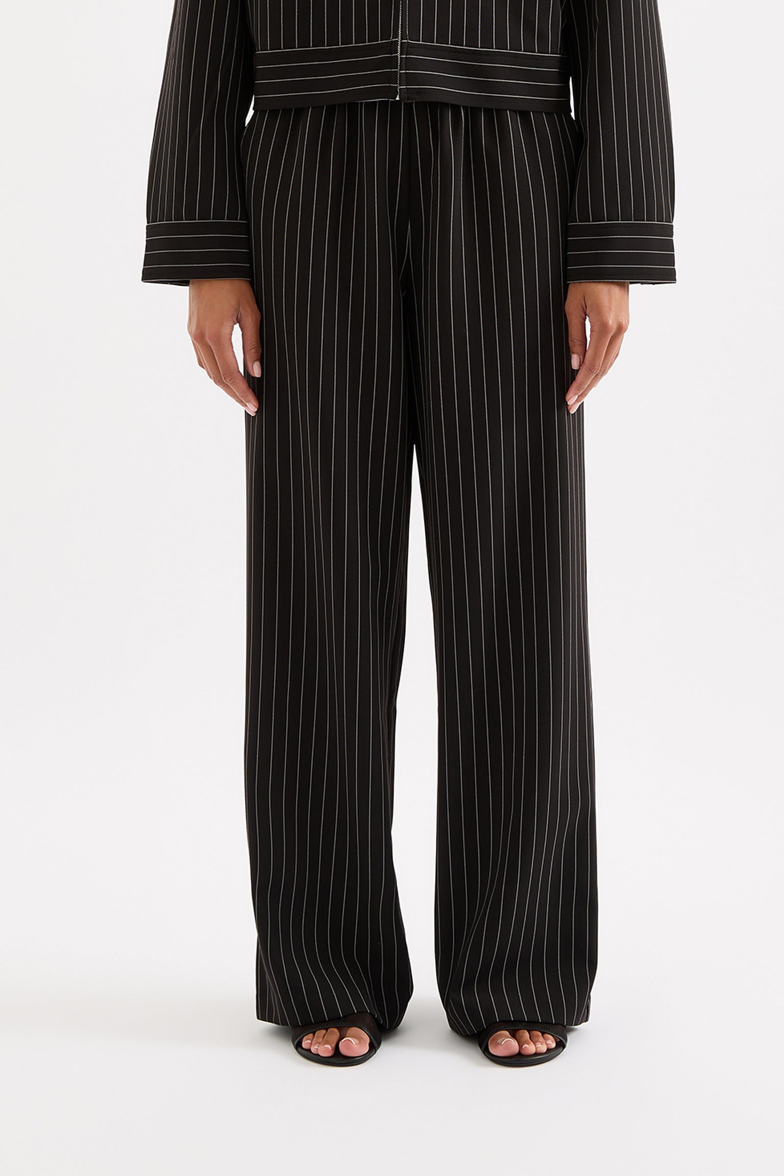 Maeve Pinstripe Pant Black Pinstripe 