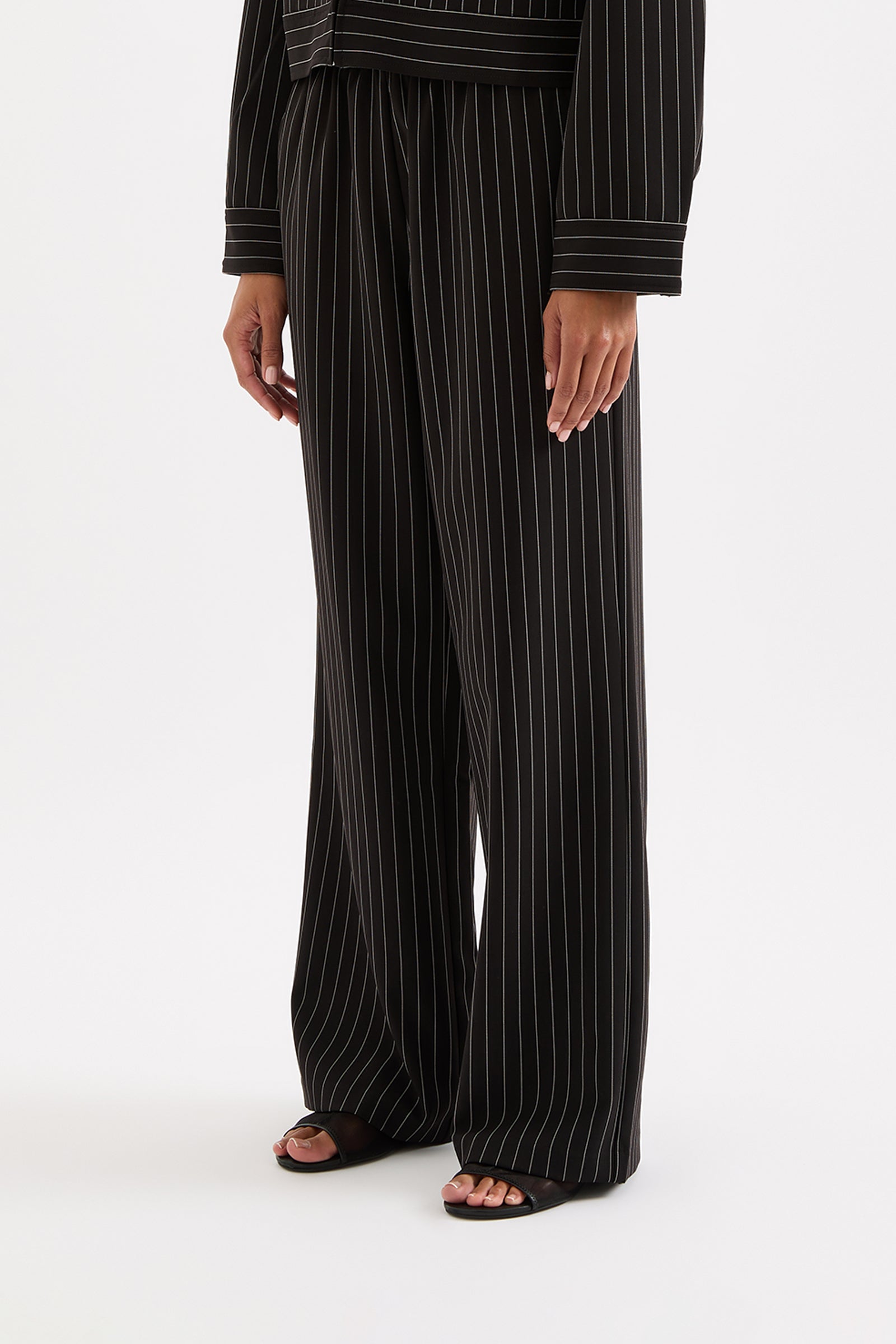 Maeve Pinstripe Pant Black Pinstripe 