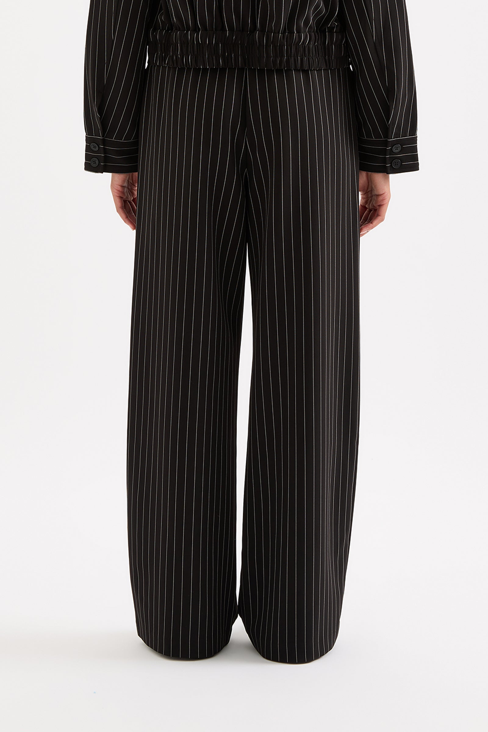 Maeve Pinstripe Pant Black Pinstripe 