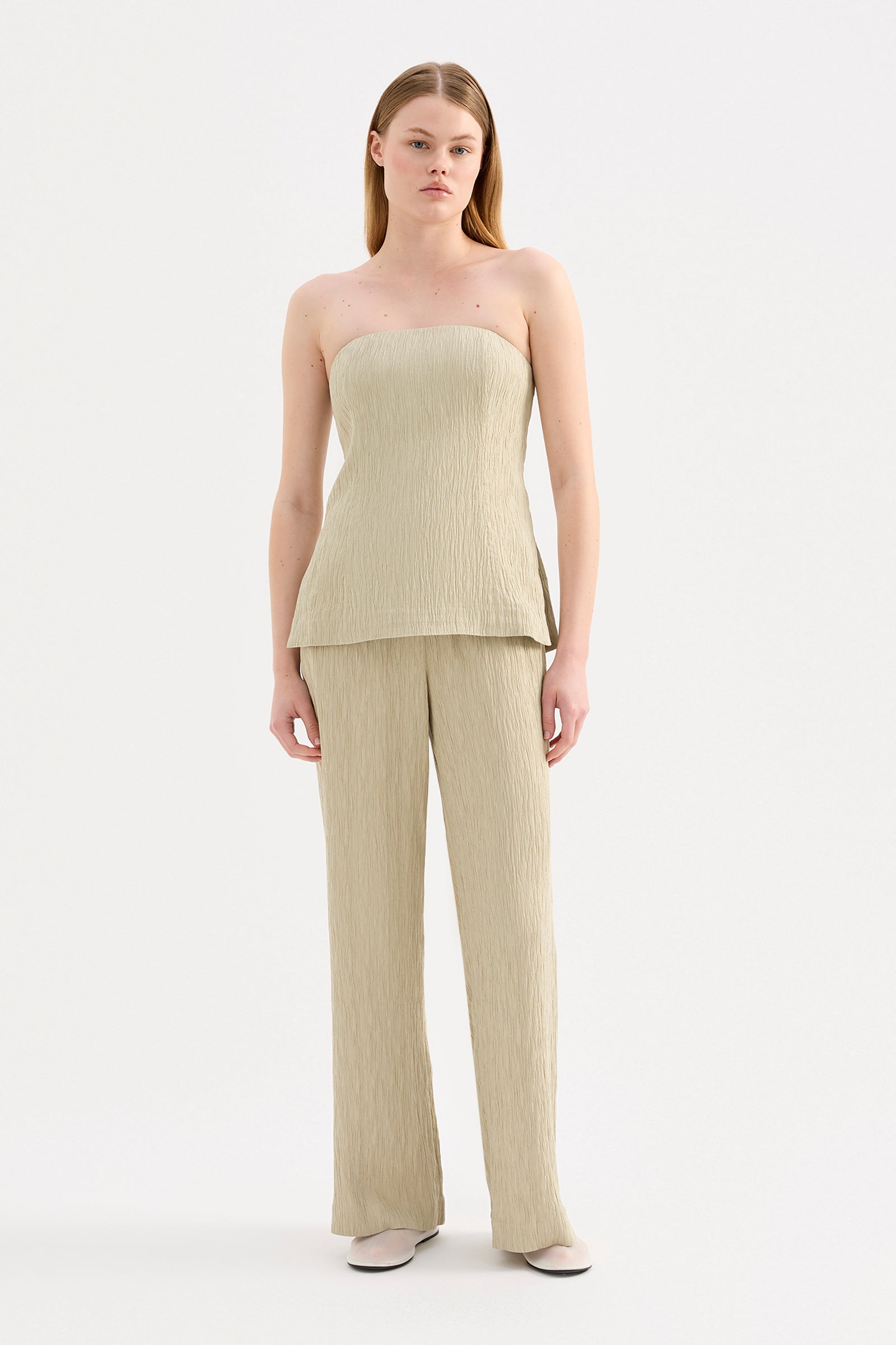【azuki】nude vintage Shoulder Bustier Beige Jozie Bustier Top