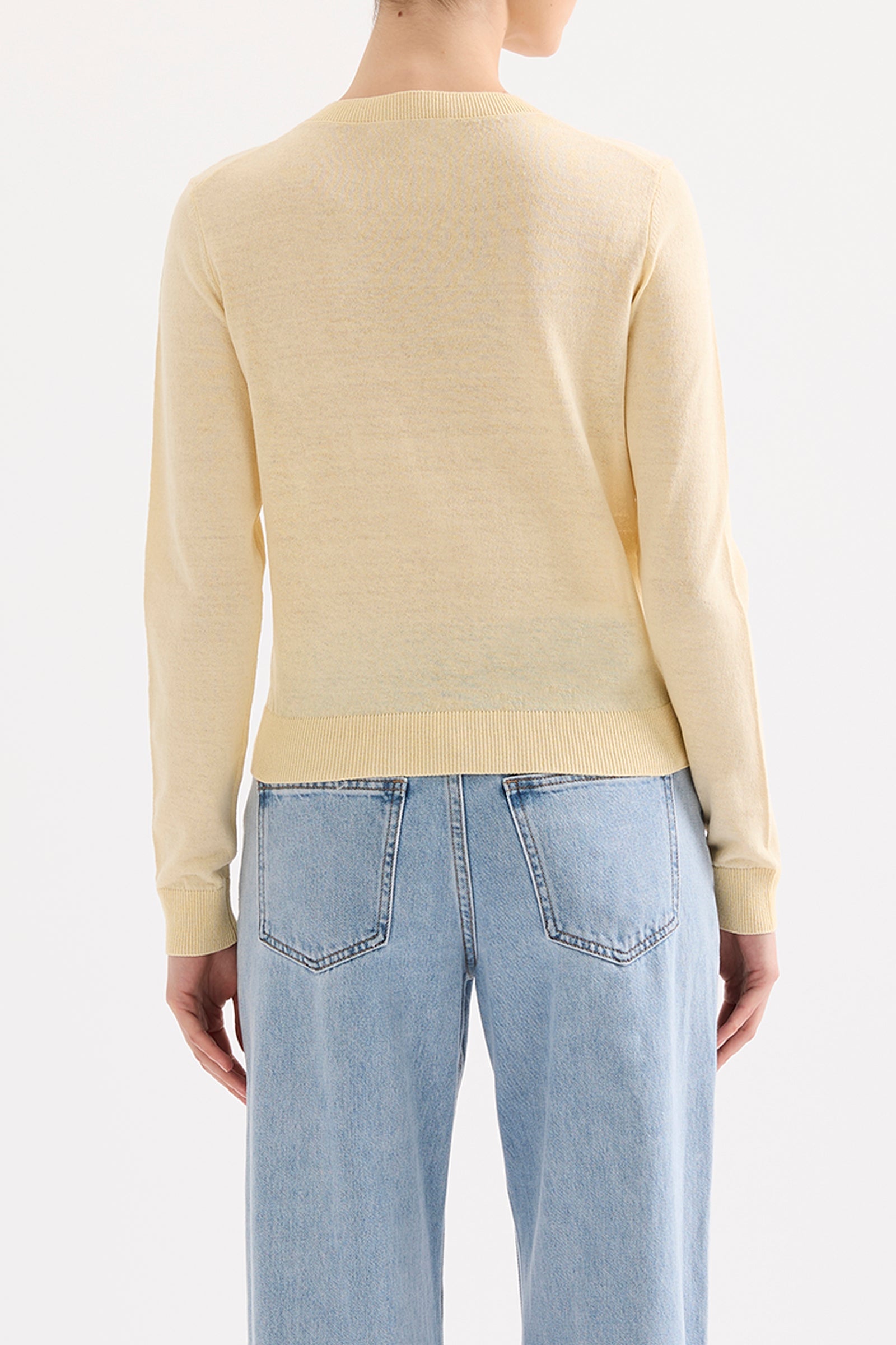 Louie Linen Blend Cardigan Butter 