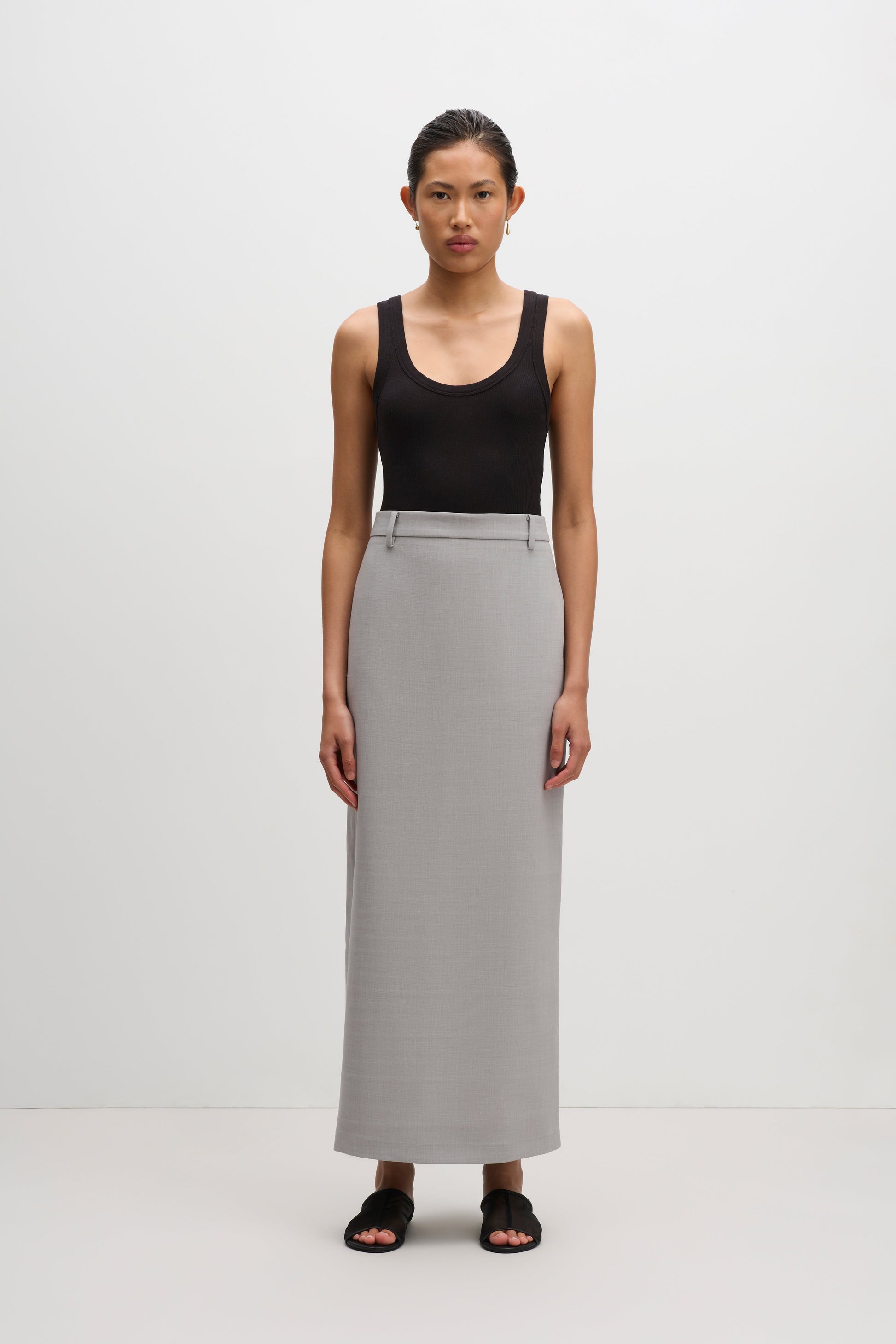 Elena Maxi Skirt Heather Grey 