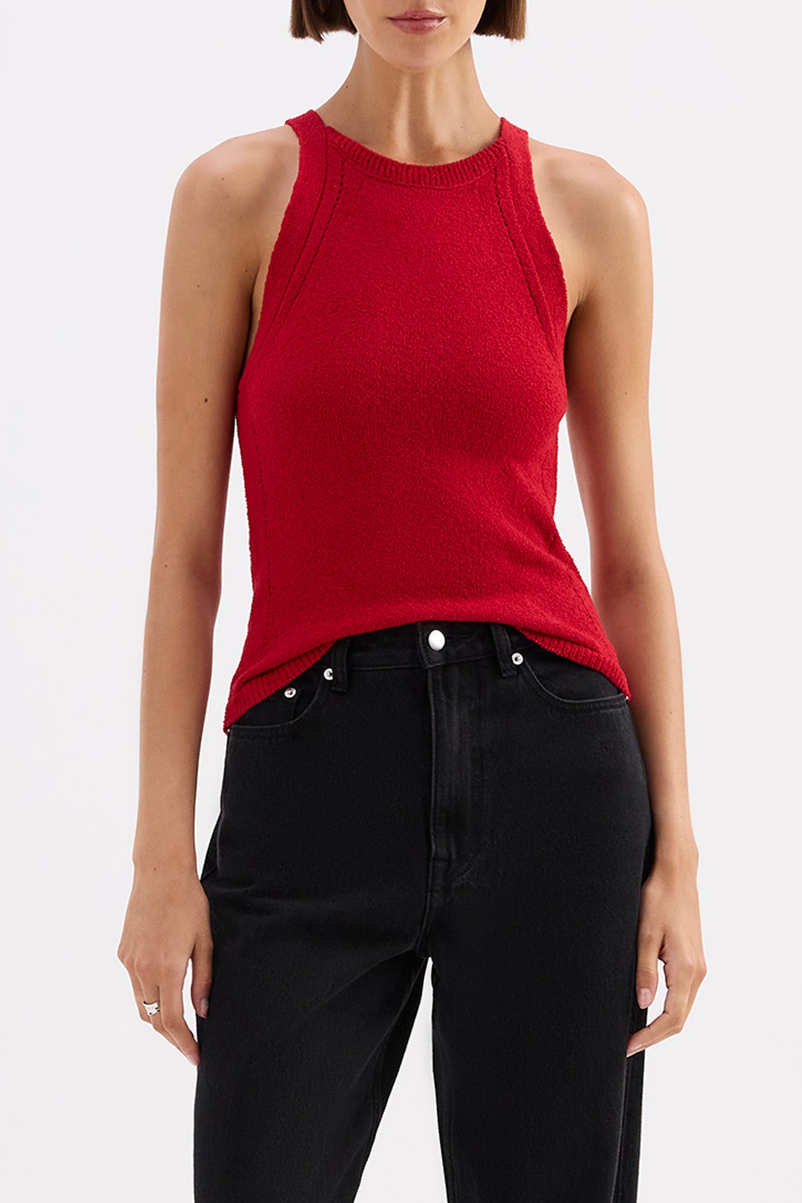Kharis Knit Tank Cherry 