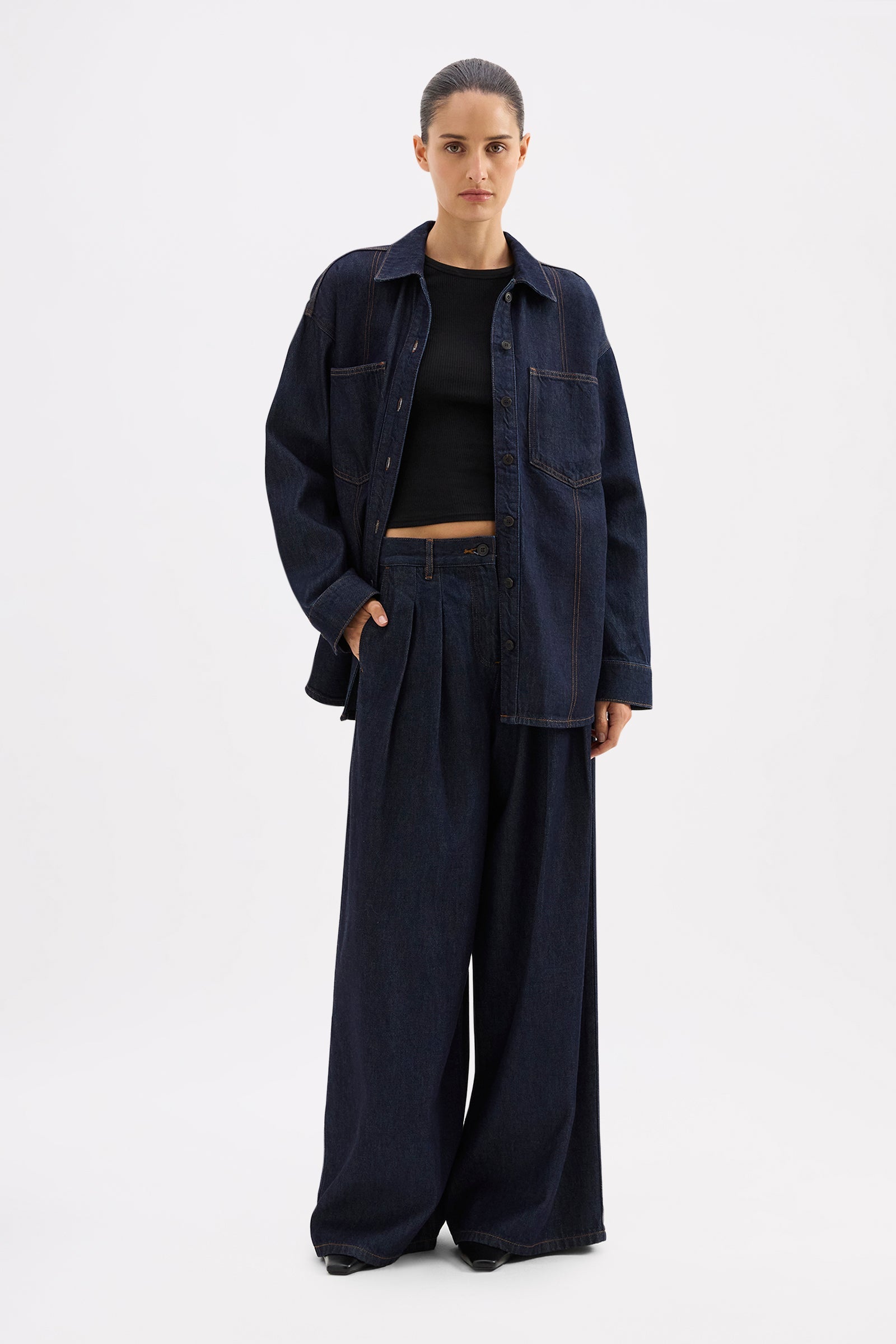 Vita Denim Overshirt Deep Blue 