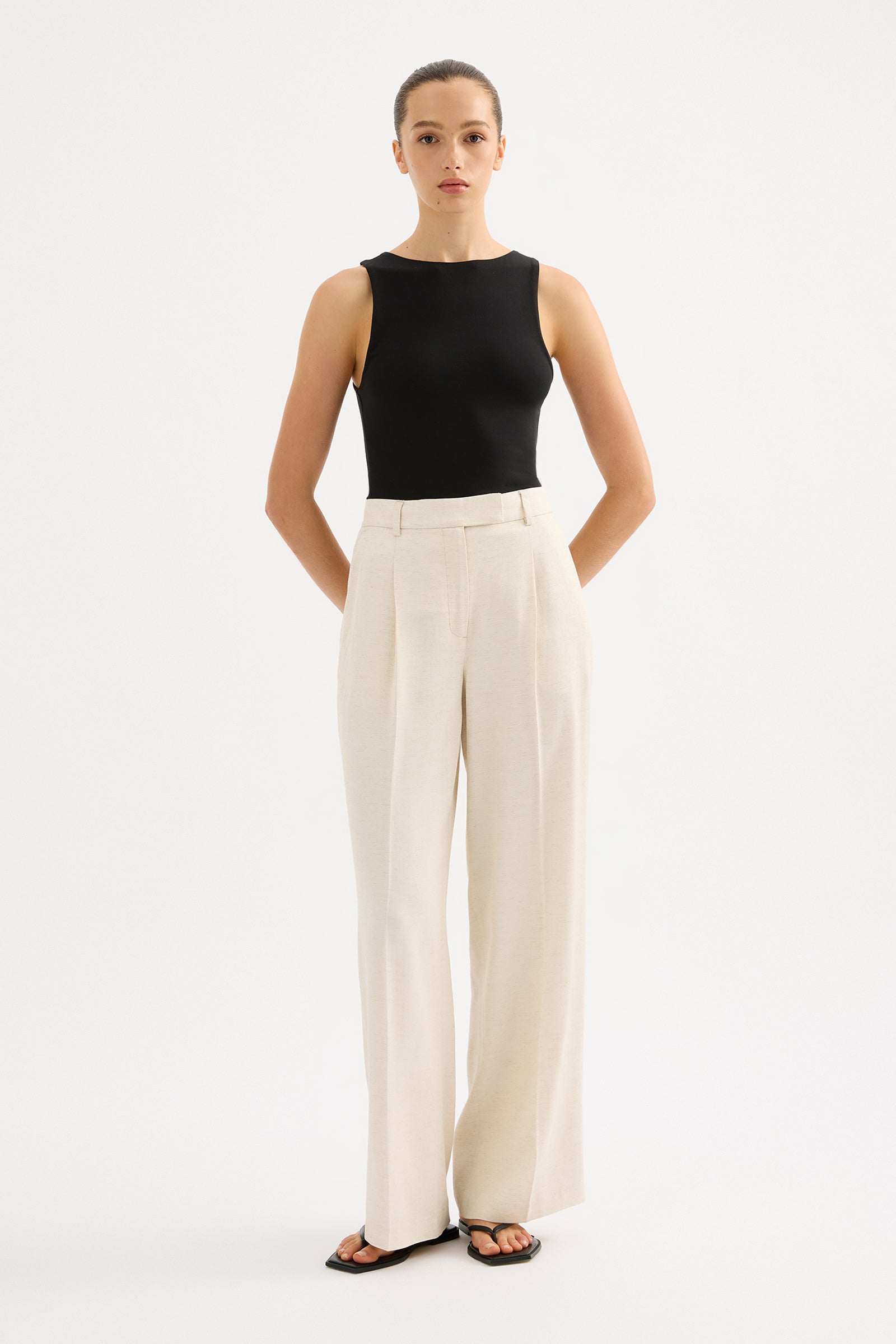 Logan Tailored Pant Bone 