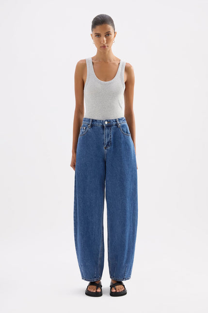 Organic Barrel Jean Royal Blue 