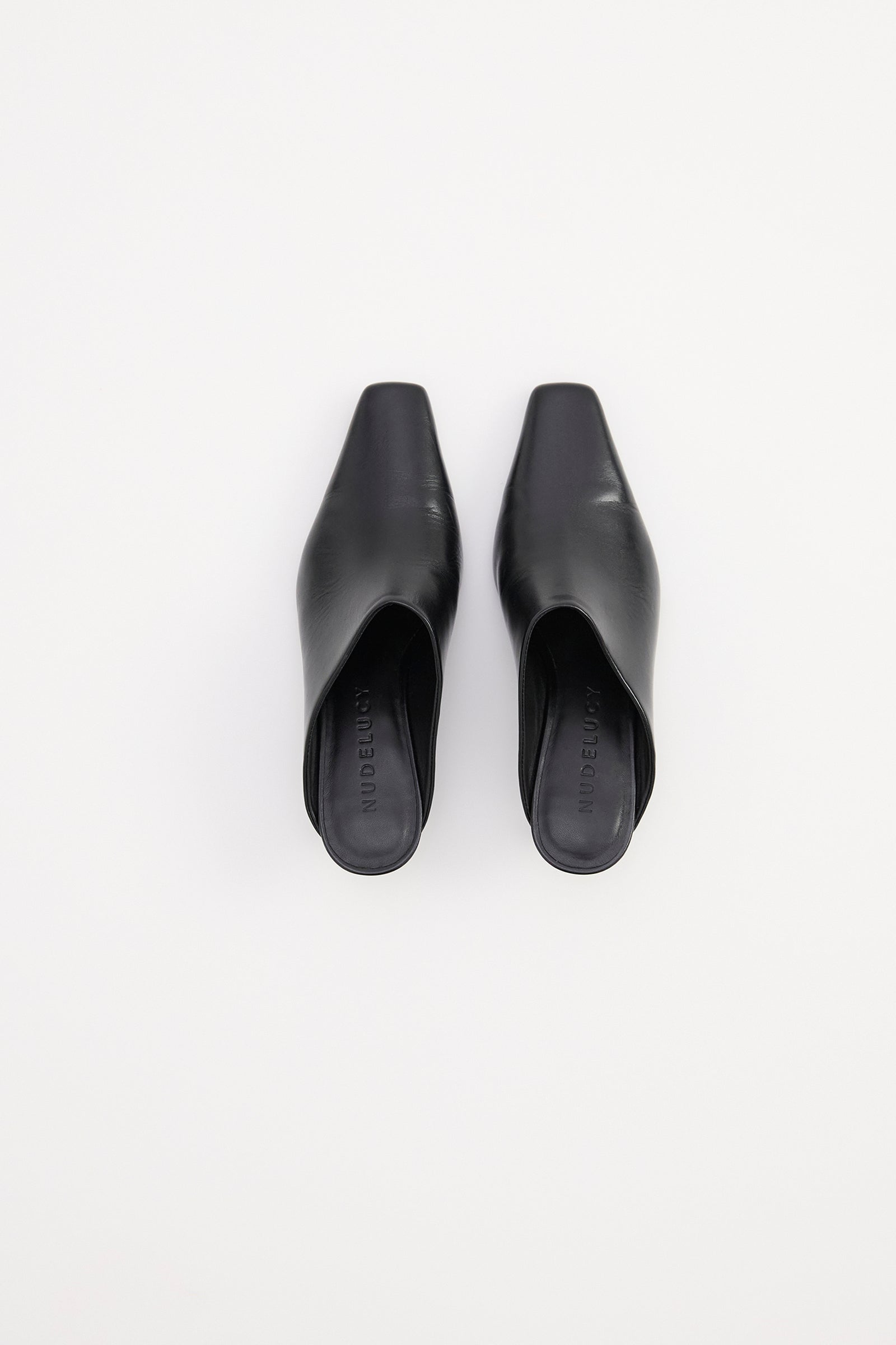 Everett Heeled Mule Black 