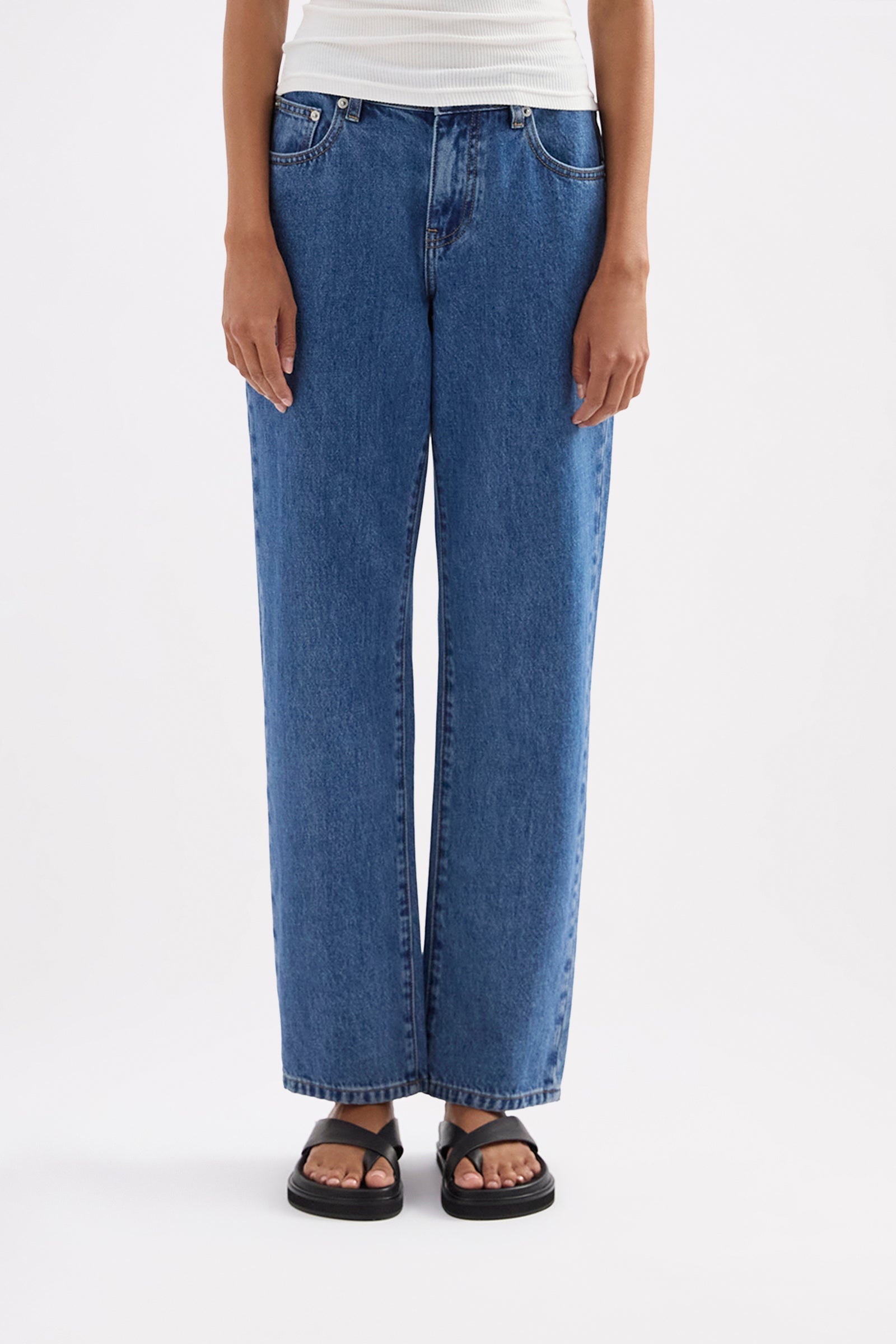 Organic Straight Leg Jean Royal Blue 