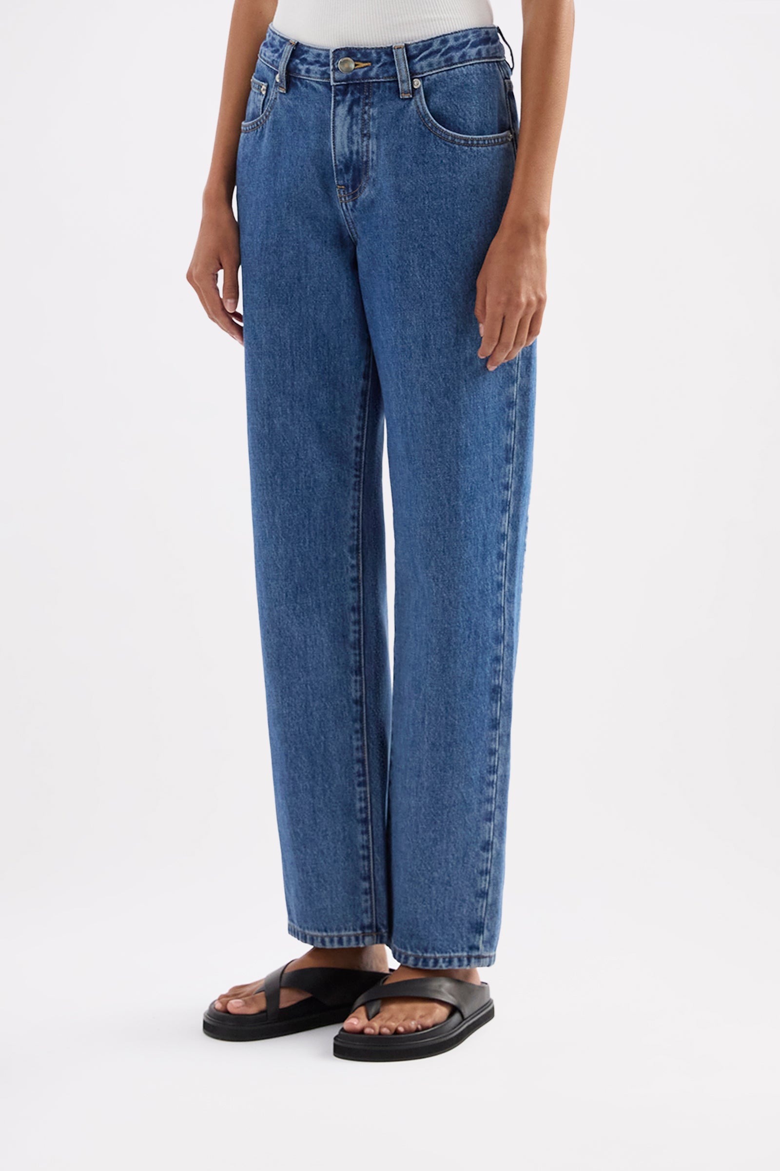 Organic Straight Leg Jean Royal Blue 