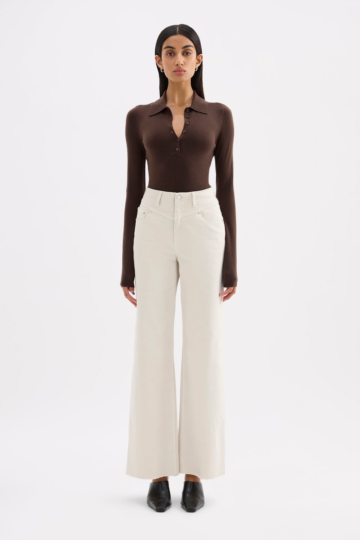 Celeste Stretch Wide Leg Jean Dune 