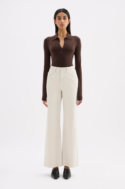 Celeste Stretch Wide Leg Jean Dune 