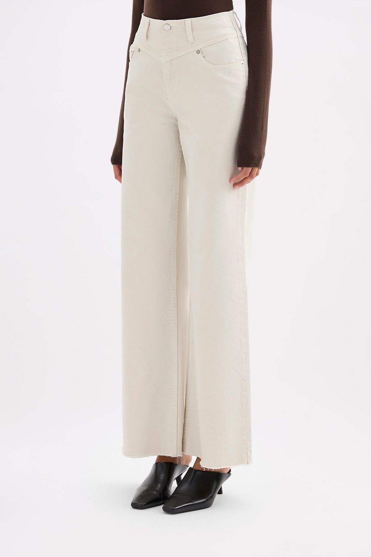 Celeste Stretch Wide Leg Jean Dune 