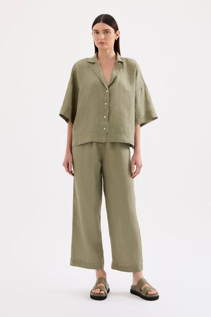 Lounge Linen Crop Pant Kalamata 