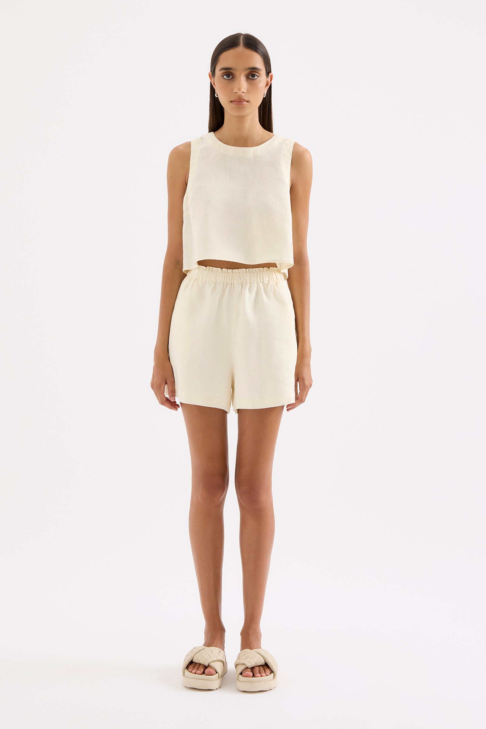 Sian Linen Top Chamomile 