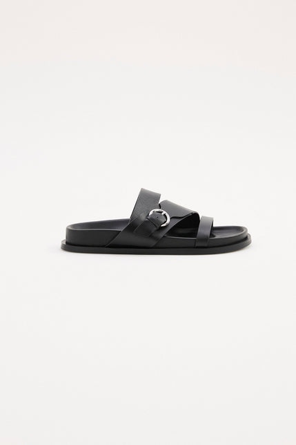 Rowan Leather Slide Black 