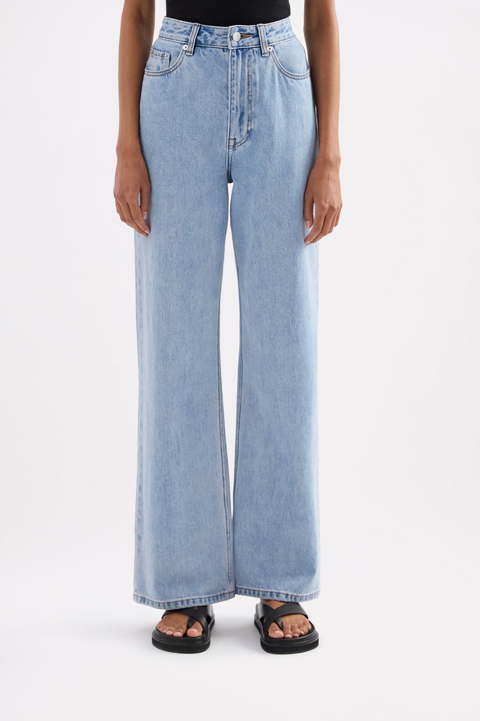 Organic Relaxed Leg Jean Soft Blue 