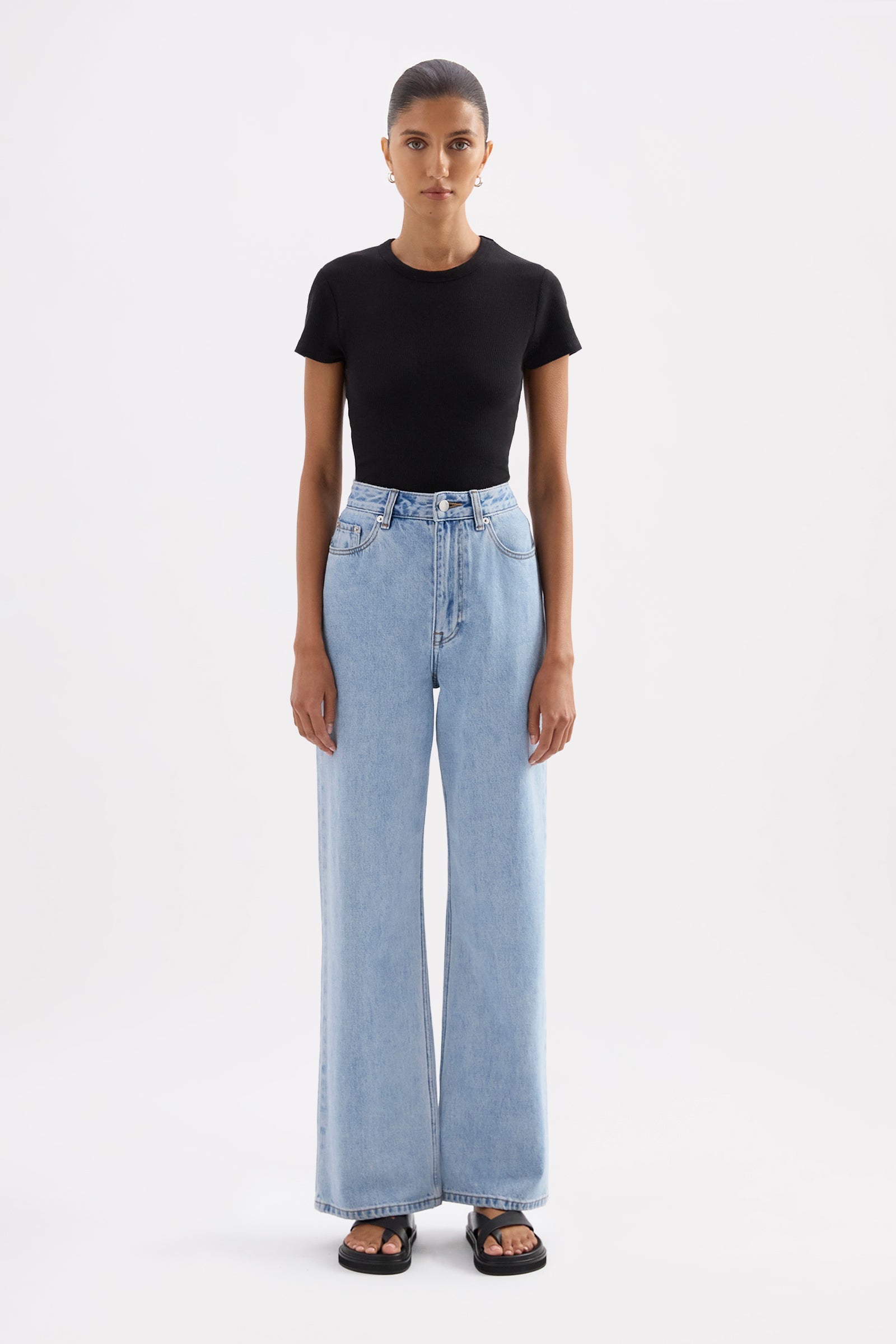 Organic Relaxed Leg Jean Soft Blue 
