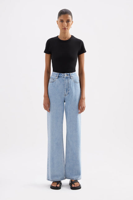Organic Relaxed Leg Jean Soft Blue 